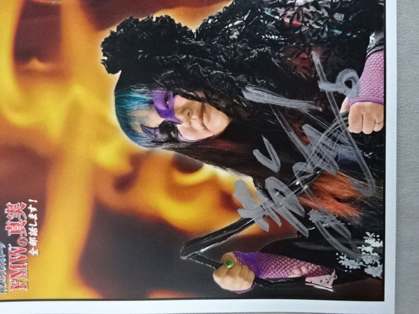 ★FMW Truth ★ Atsushi Onita & Miss Mongolia 2 hand signed autographs Event-exclusive Pro-Photo