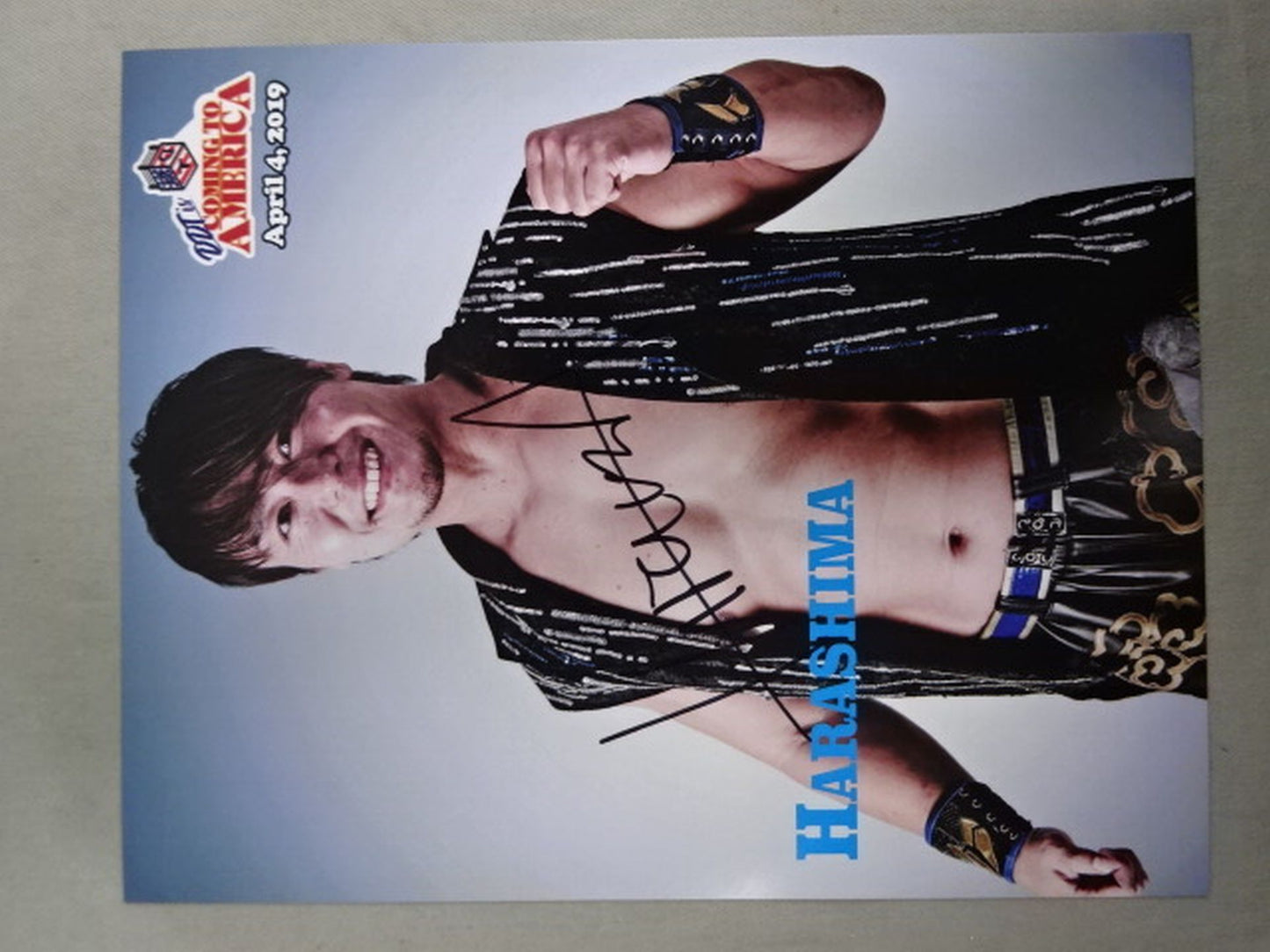 ★DDT is COMING TO AMERICA★ HARASHIMA hand signed autographPro-Photo