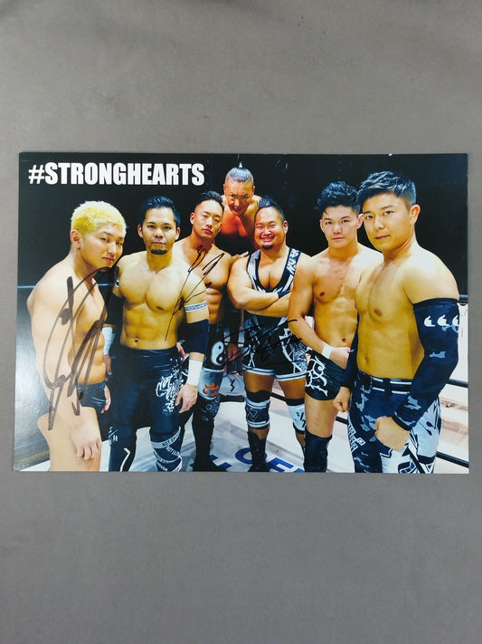 #STRONGHEARTS T-Hawk&エル・リンダマン&入江茂弘 3選手直筆サイン入りポートレート
