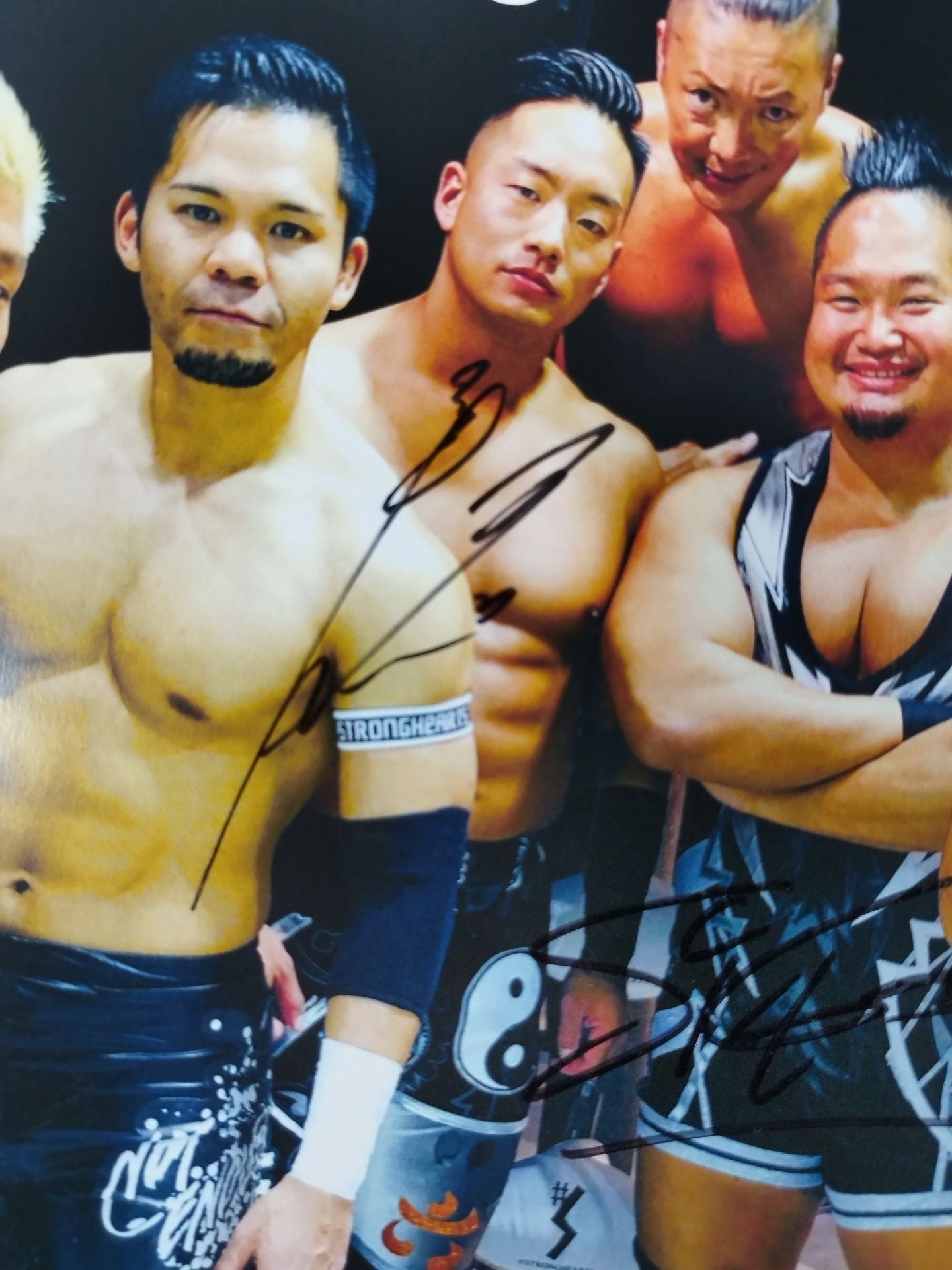 #STRONGHEARTS T-Hawk&エル・リンダマン&入江茂弘 3選手直筆サイン入りポートレート