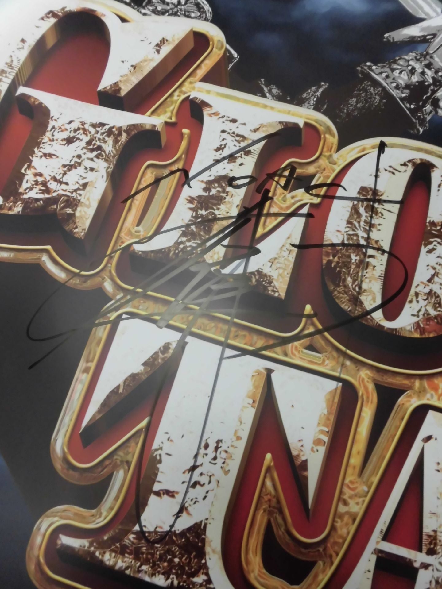 【Jun Akiyama & Akitoshi Saito 2 hand signed autographs 】2011 Global Tag League Match Large Format Banner