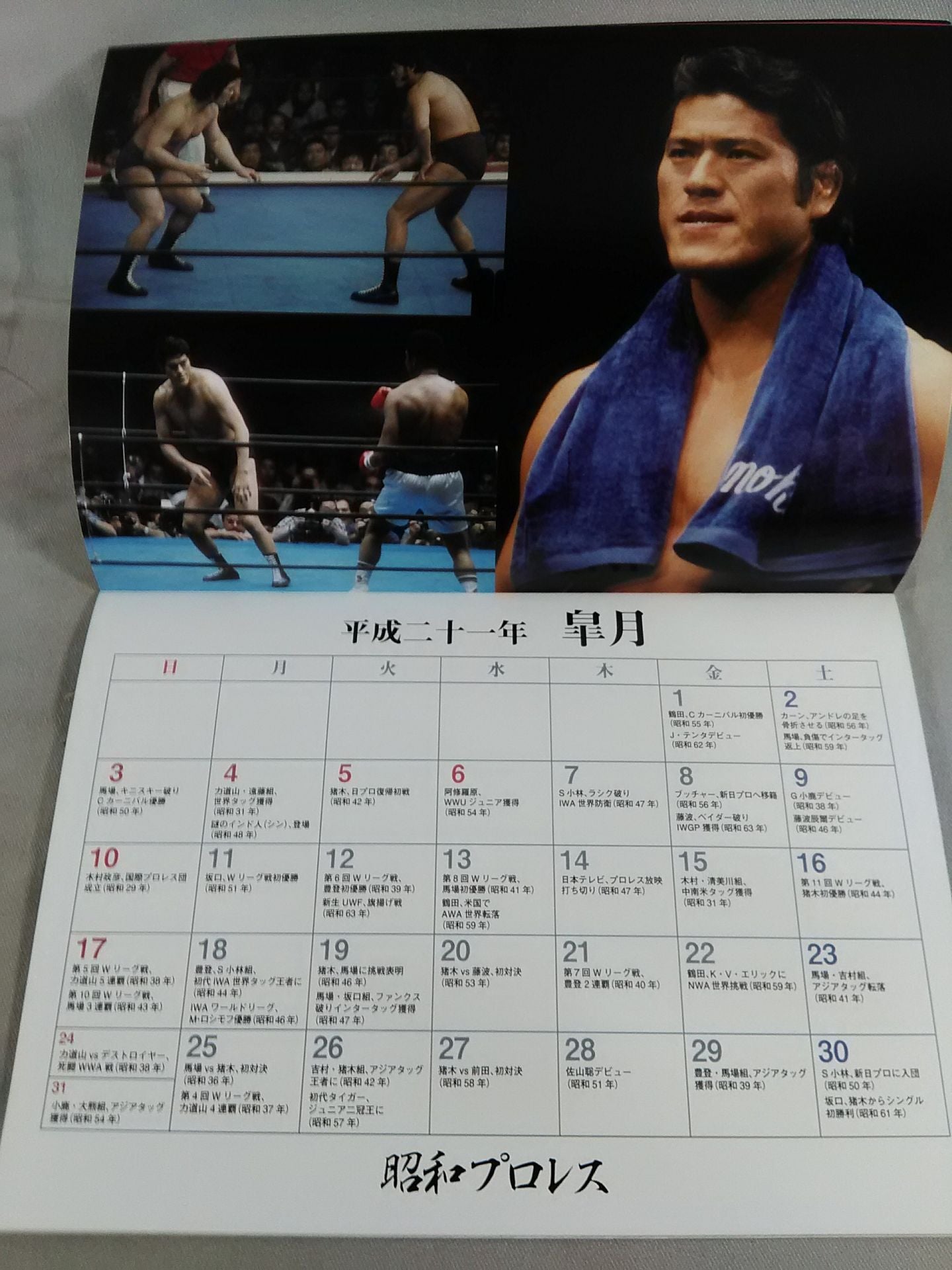 Showa Pro Wrestling 2009 Calendar