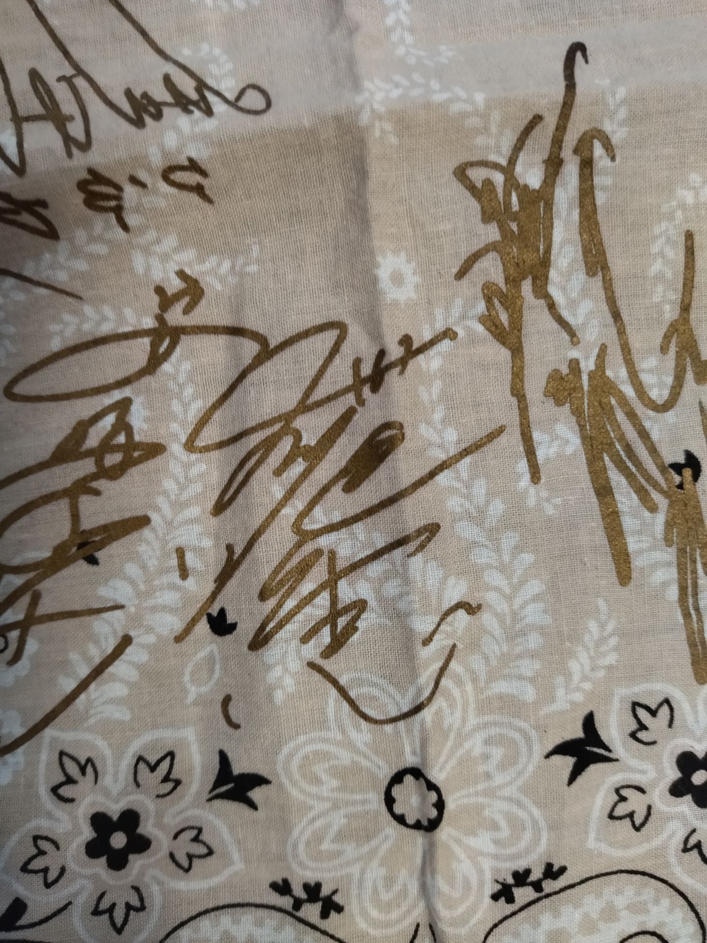 ★ ★ Strongest U.W.F. International Autograph is printed bandana