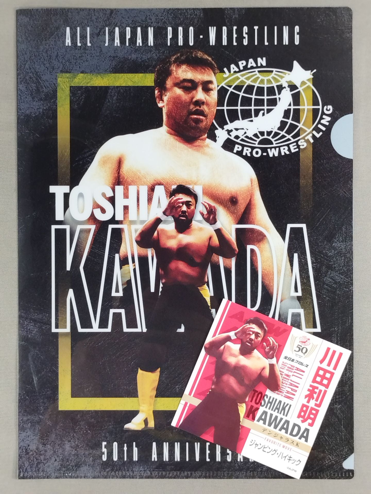 川田利明 全日本プロレス50周年 クリアファイル&ステッカーセット