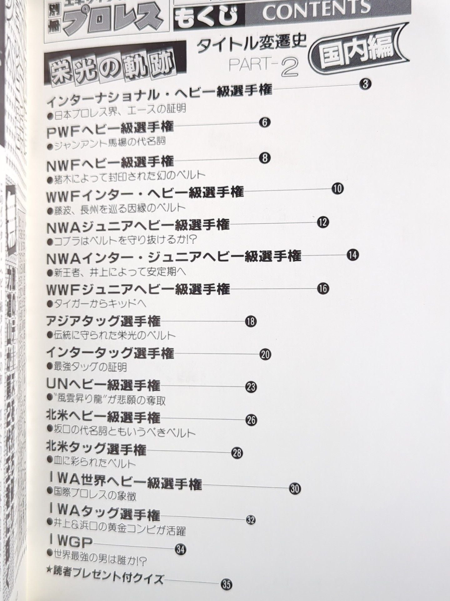 栄光の軌跡 PART-2 タイトル変遷史【国内編】