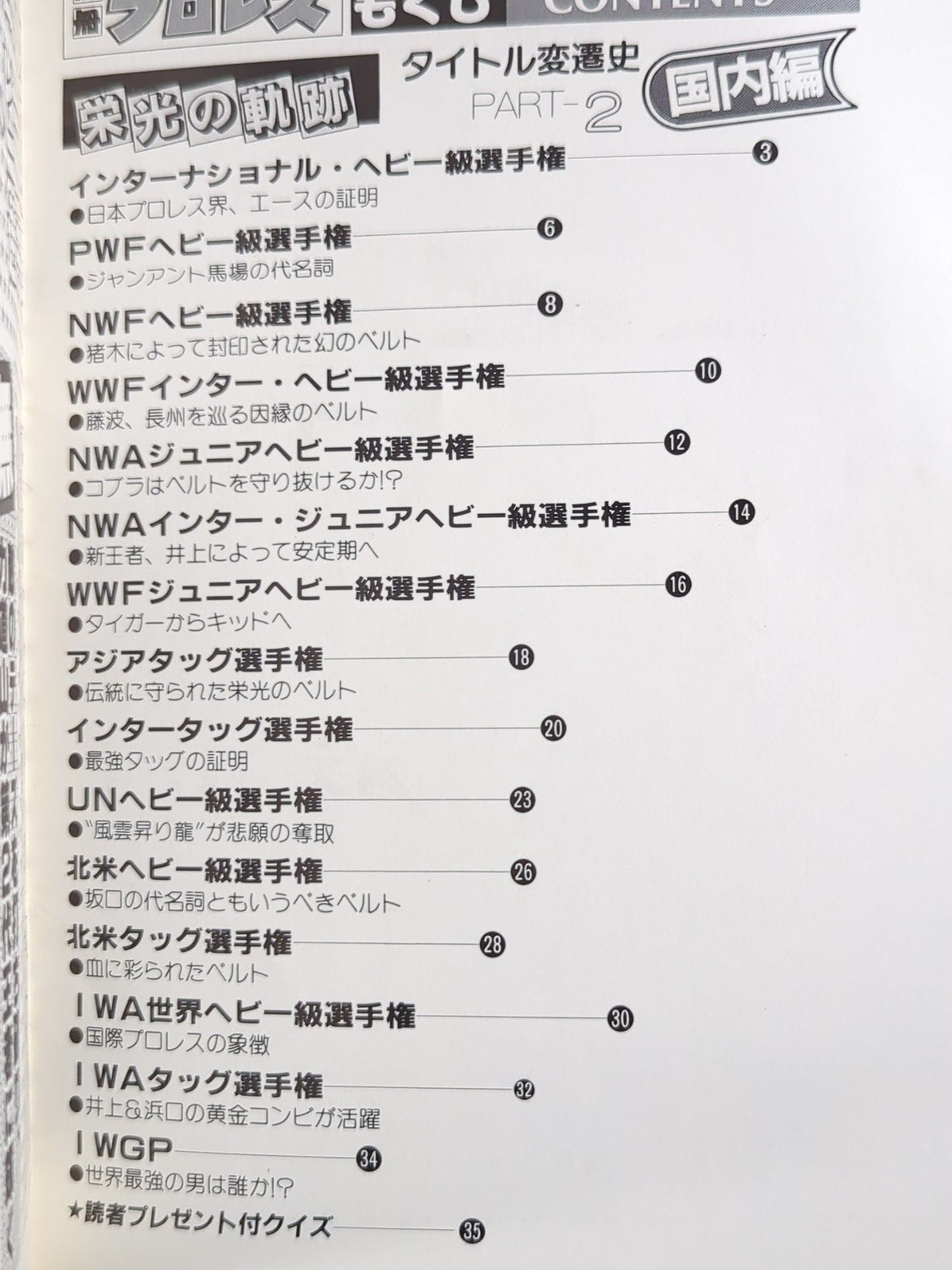 栄光の軌跡 PART-2 タイトル変遷史【国内編】