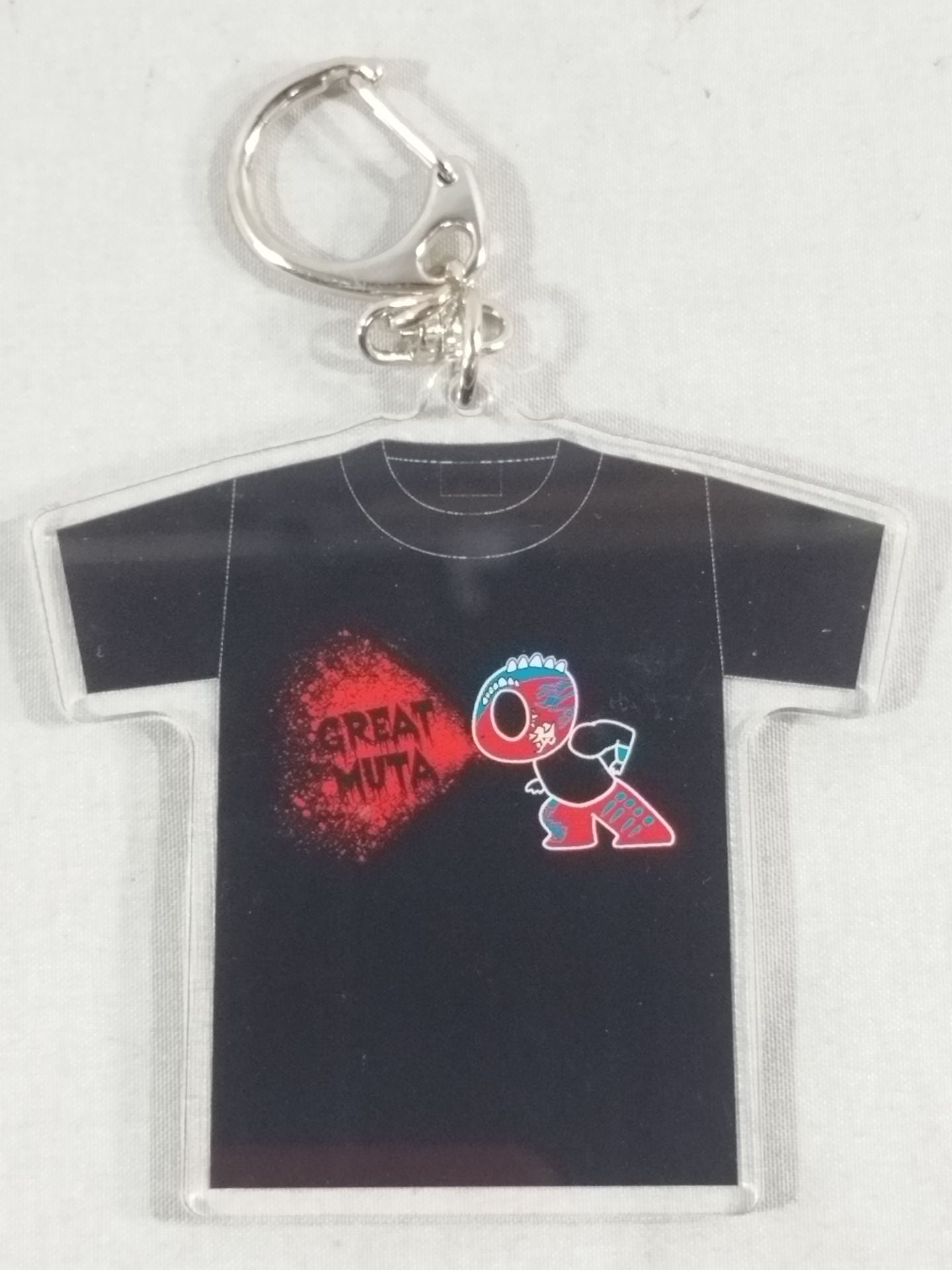 Great Muta T-shirt Acrylic Keychain (Dinosaur Red Mist)