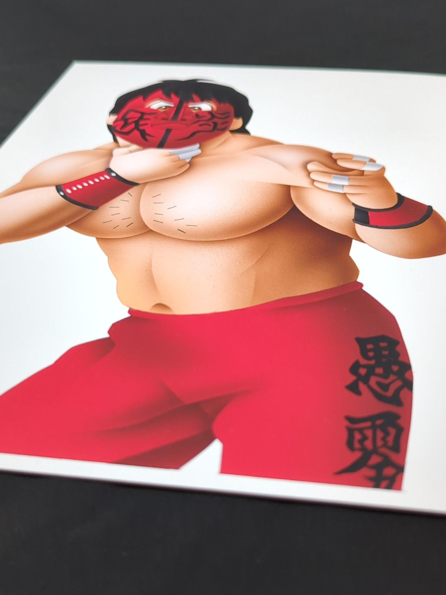 ★坂井永年氏 原画作品★「悪魔が来たりて霧を吹く」グレート・ムタ