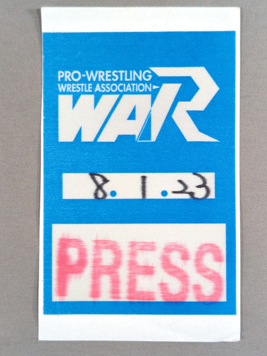 WAR【PRESS】パスカード(1996年1月23日)