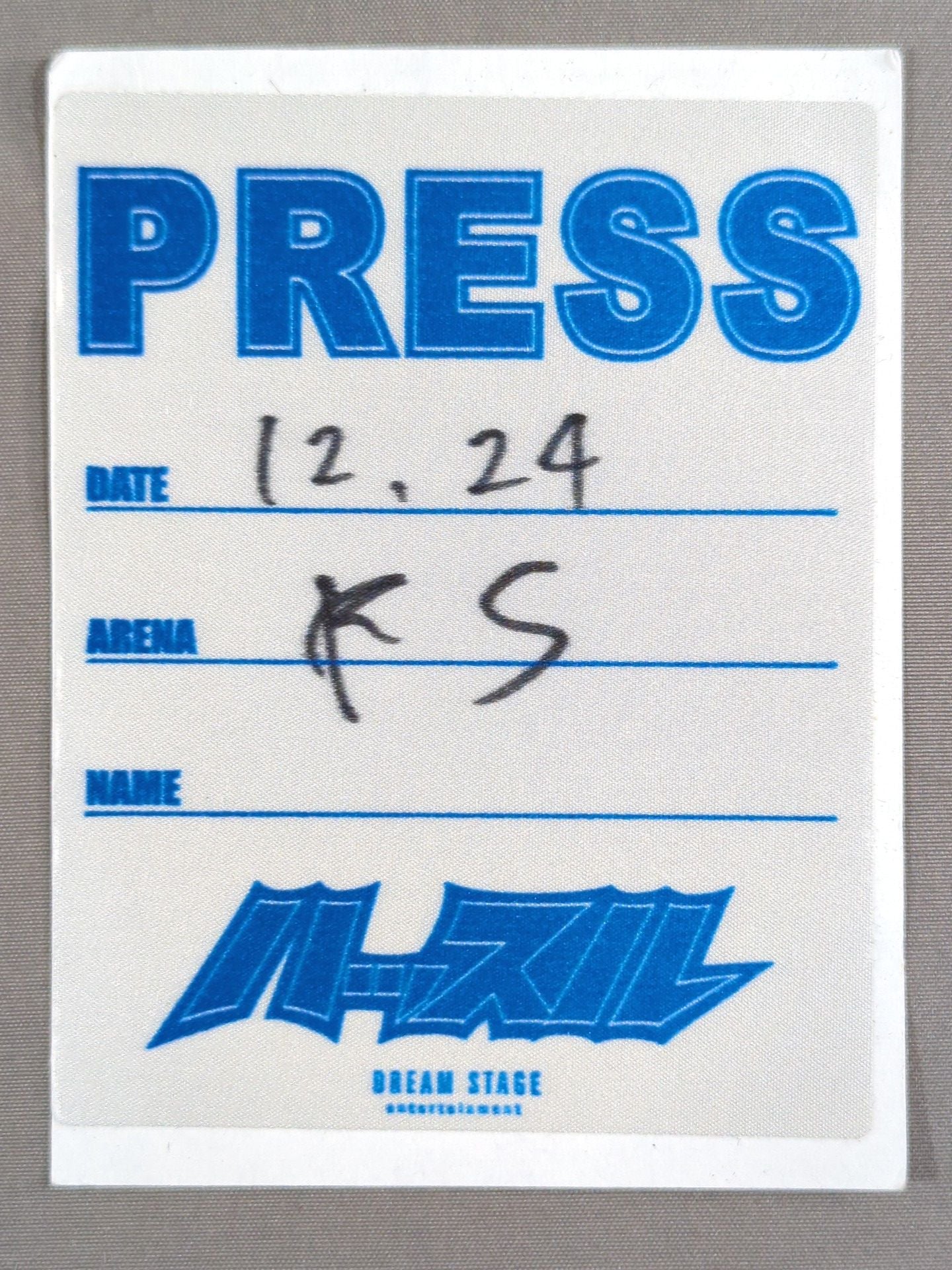 ハッスル・ツアー2008 ~12.24クリスマスSP part1~【PRESS】パスカード