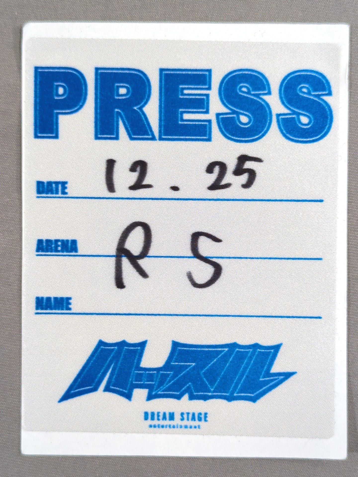 ハッスル・ツアー2008 ~12.25クリスマスSP part2~【PRESS】パスカード