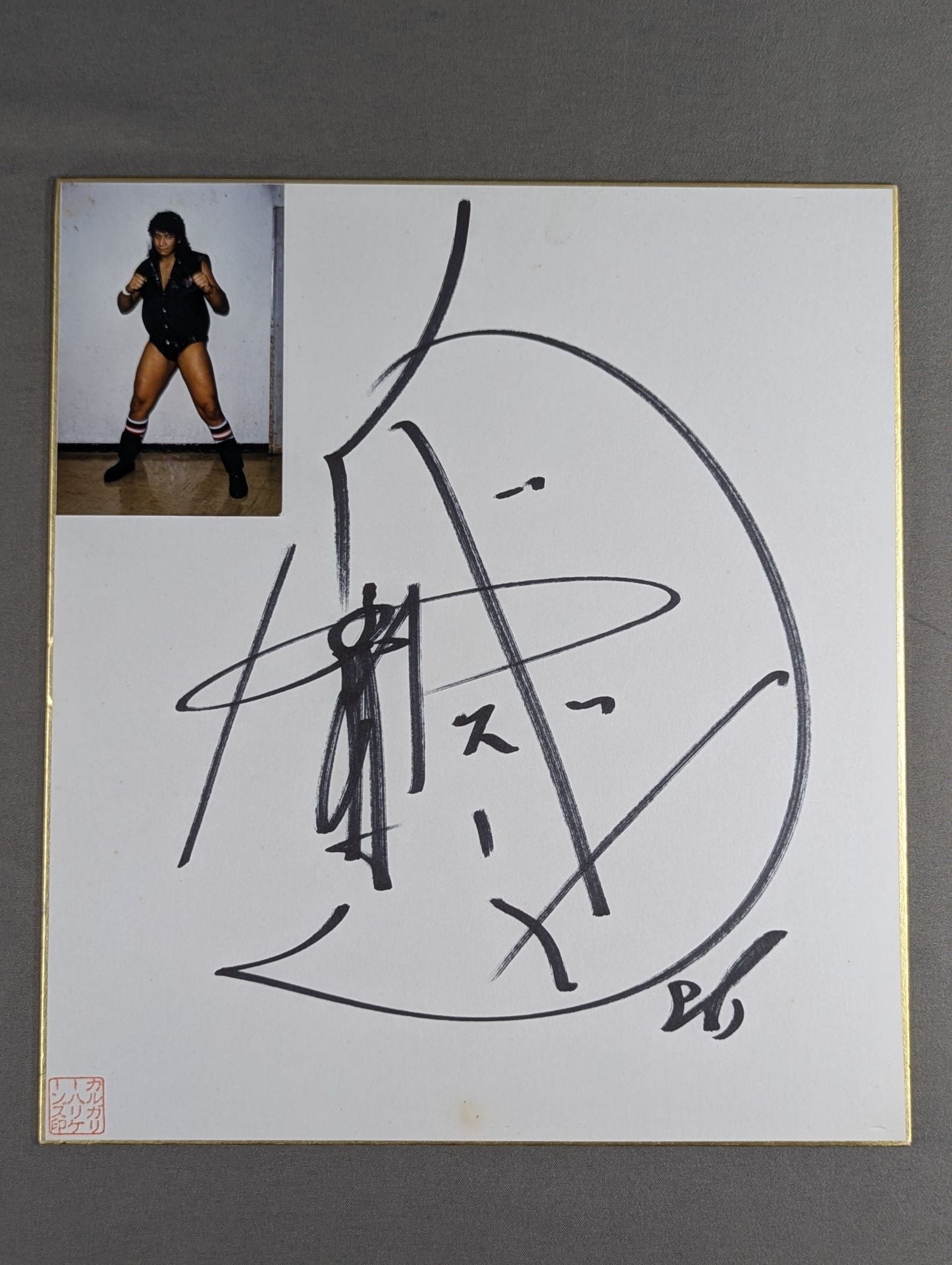TJ肖像画サイン付き ジョージ高野(生写真貼付) – 闘道館