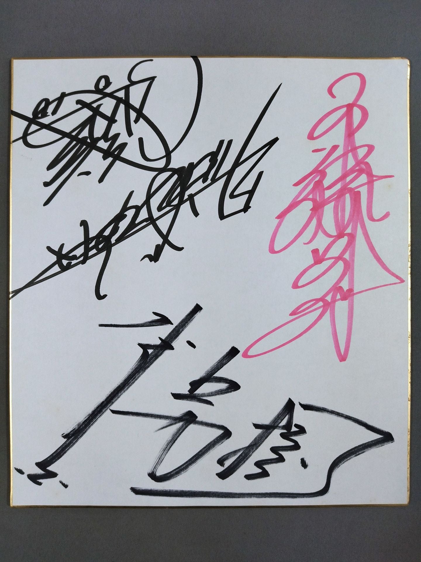 大仁田厚　ターザン後藤　サイン色紙 プロレスショップチャンピオン サイン色紙 大仁田厚 ターザン後藤