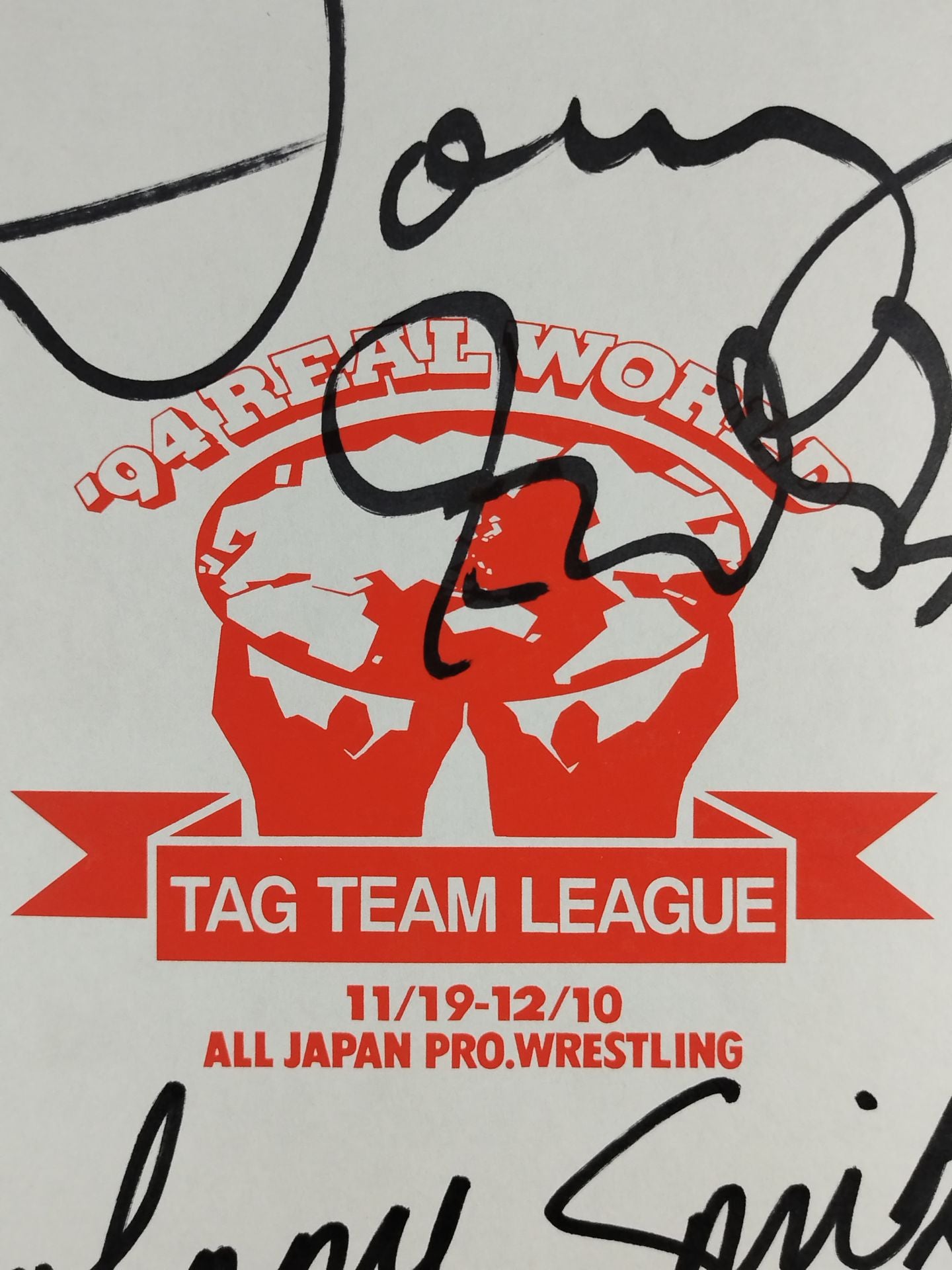 Dory Funk Jr. and Johnny Smith (94 Real World Tag League ) Shikishi ( Autograph board ) )