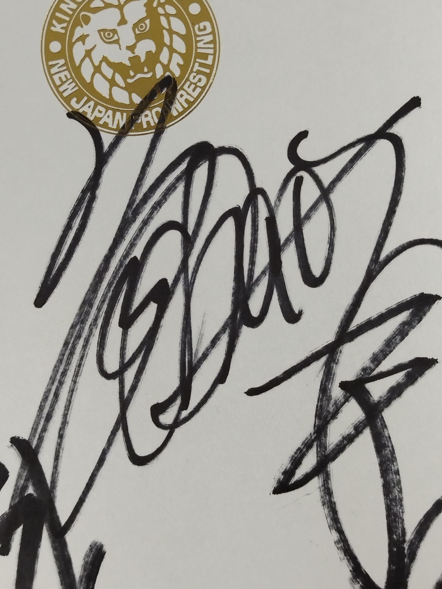 Toru Yano & Jado & GEDO (Lion Mark Shikishi ( Autograph board ) )