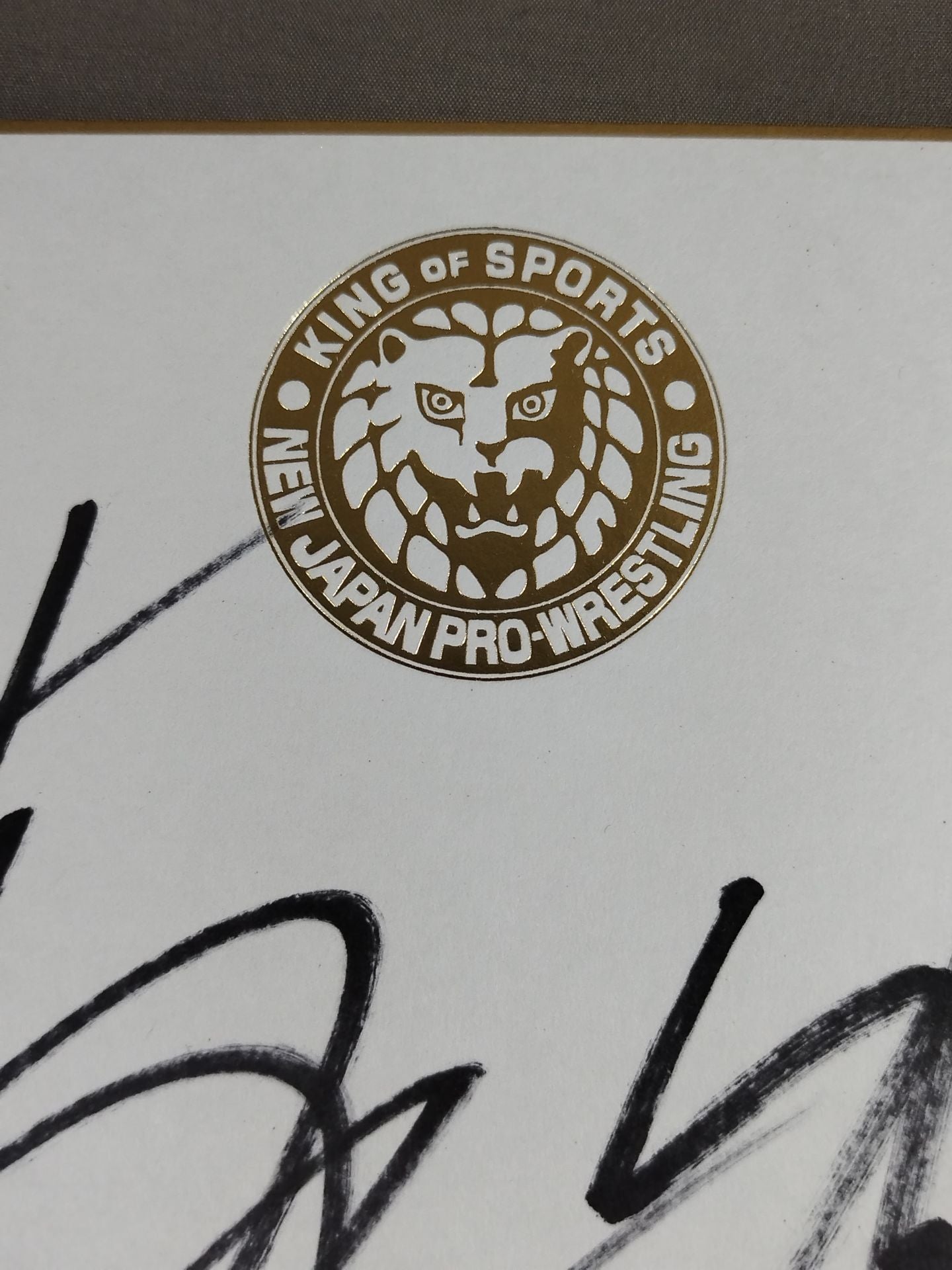 Togi Makabe & Hirooki Goto ( Lion Mark Shikishi ( Autograph board ) )