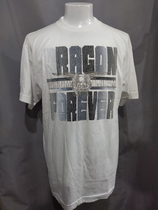 Tatsumi Fujinami  "DRAGON FOREVER" T-shirt (1) (white)