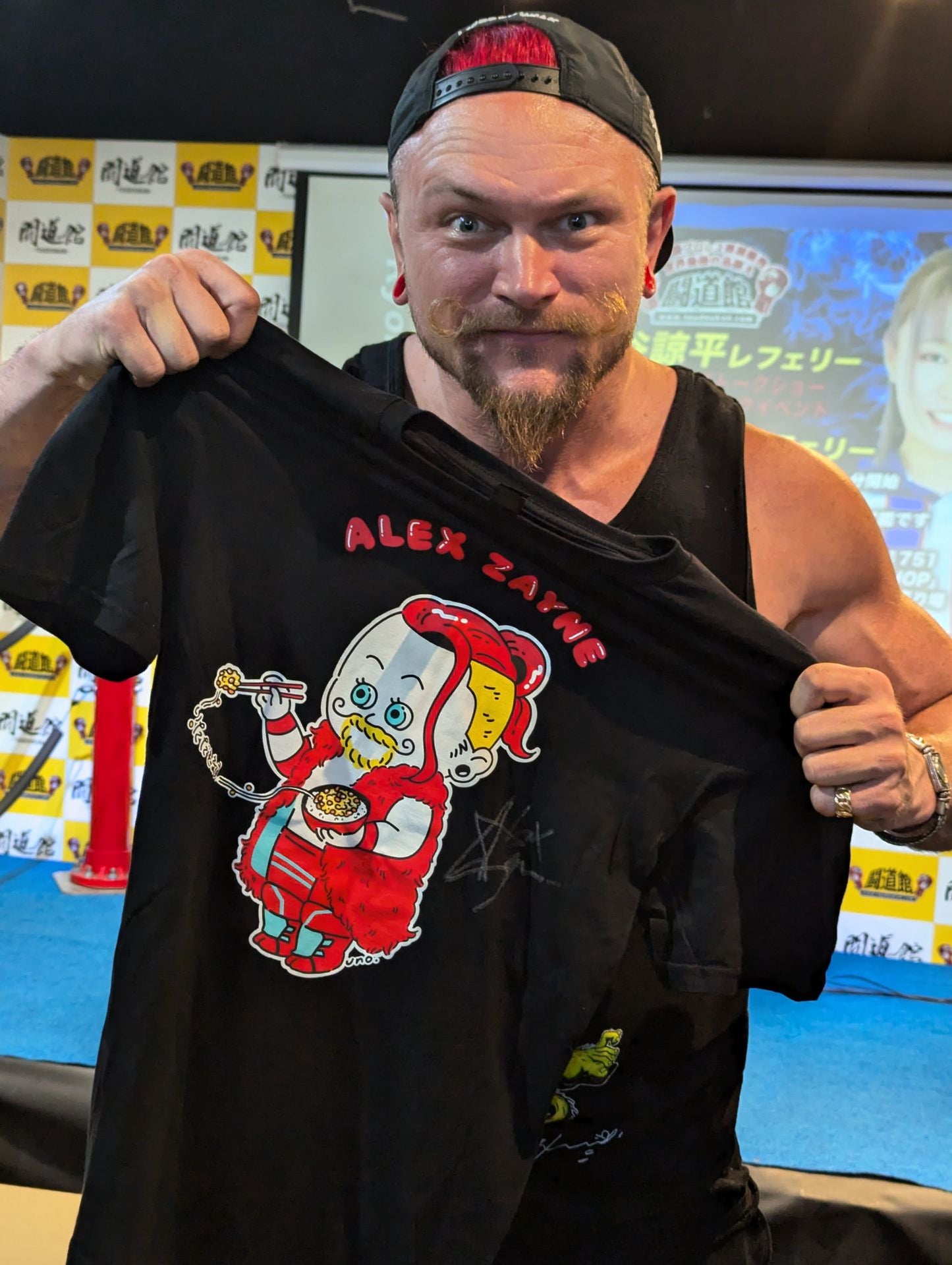 【直筆サイン入り】アレックス・ゼイン Tシャツ③(ブラック)