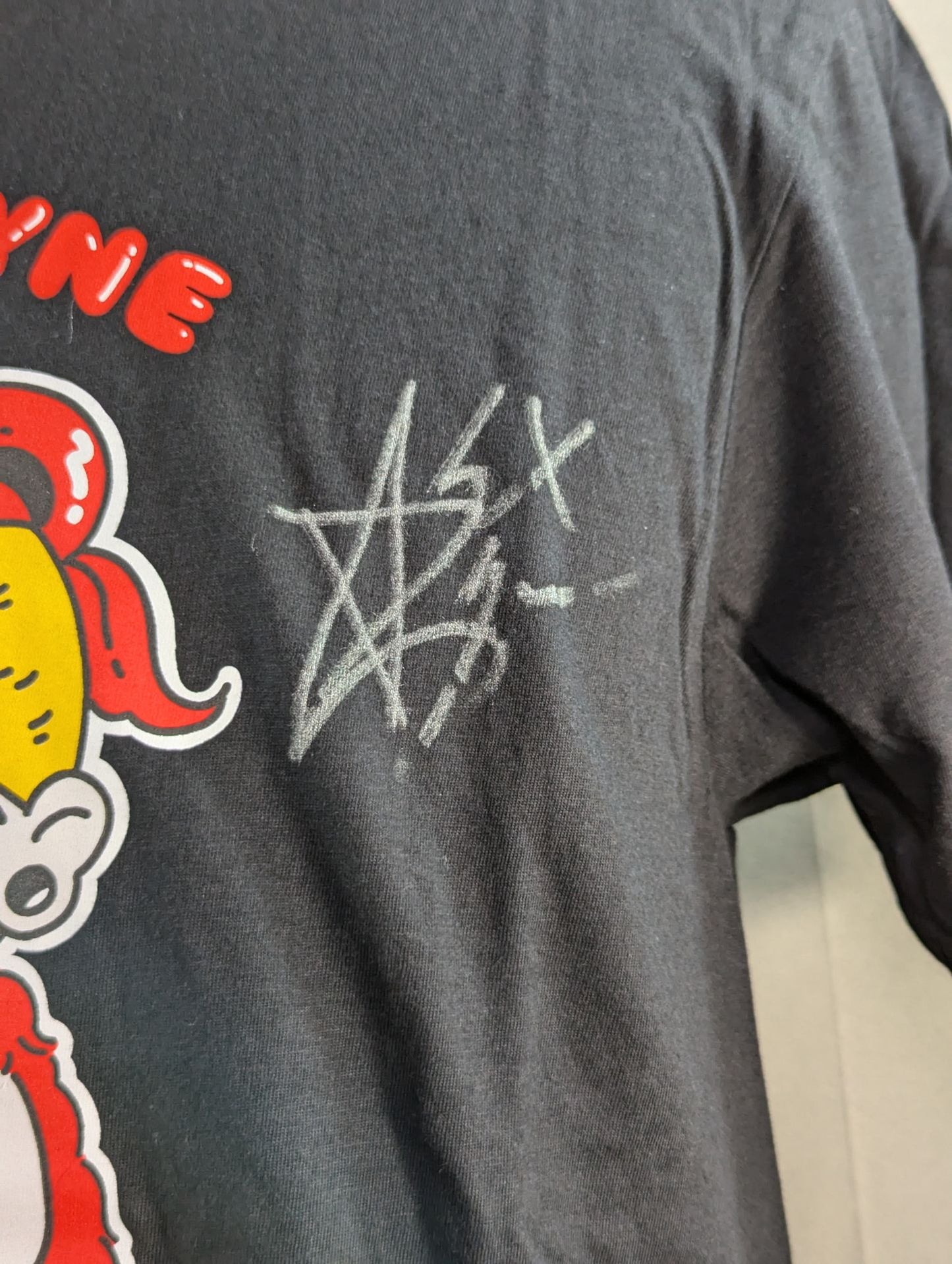 【hand signed autograph】 Alex Zane T-shirt (3) (Black)