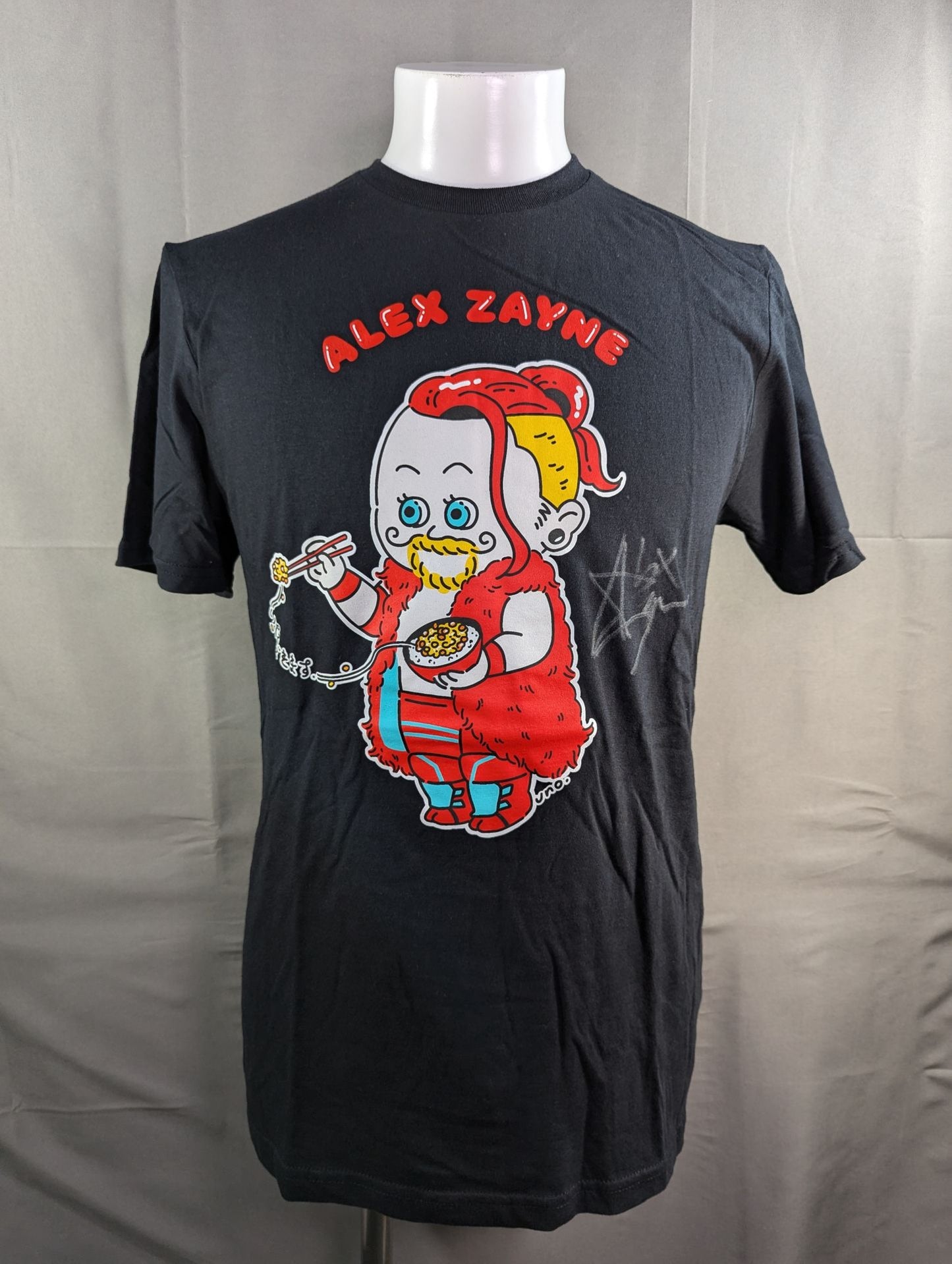 【hand signed autograph】 Alex Zane T-shirt (3) (Black)