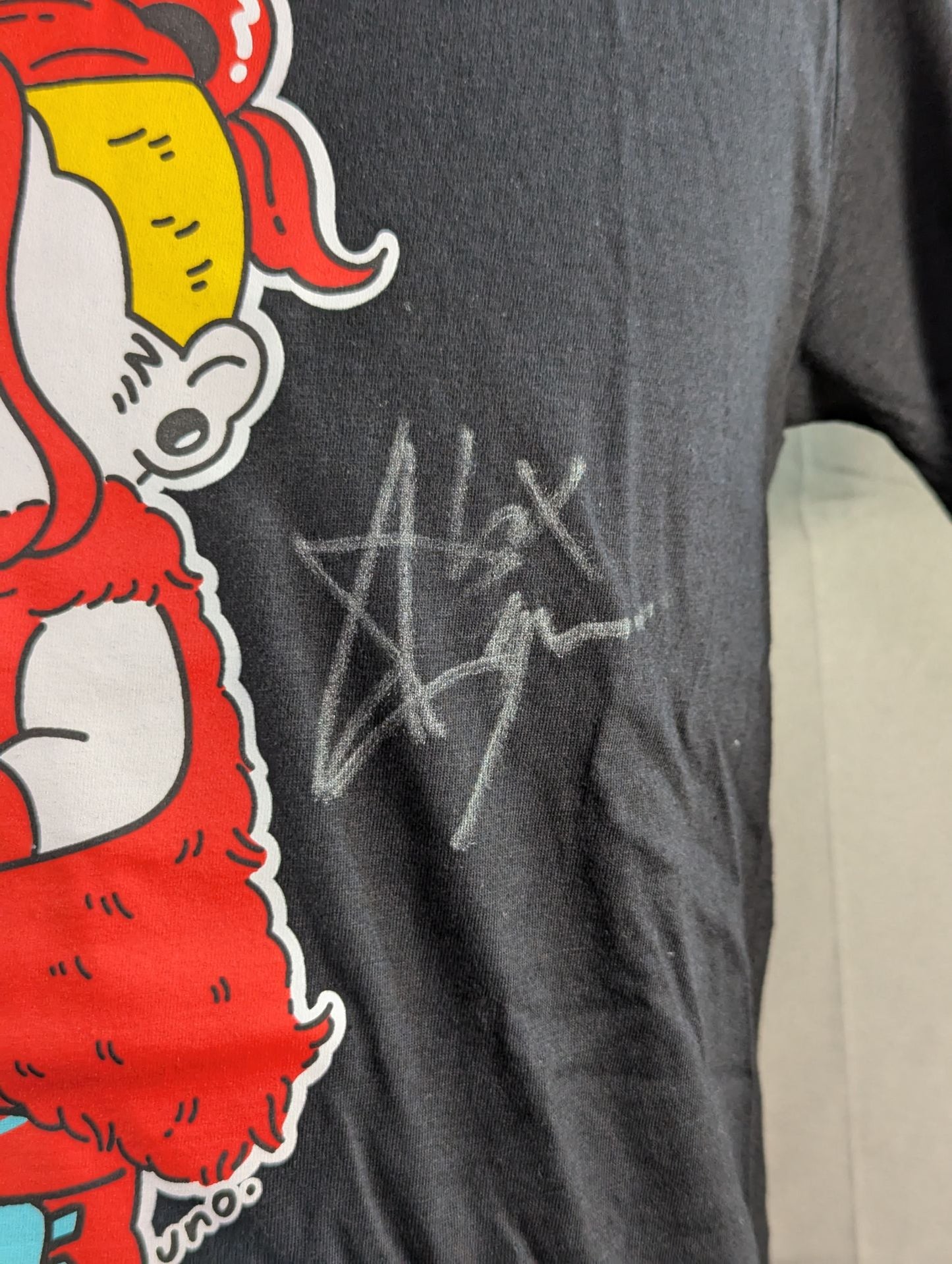 【hand signed autograph】 Alex Zane T-shirt (3) (Black)