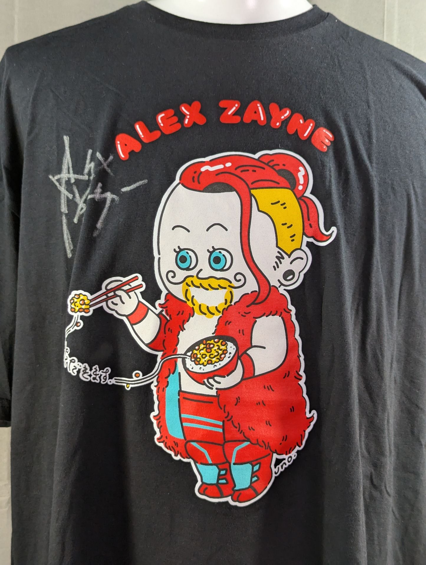 【hand signed autograph】 Alex Zane T-shirt (3) (Black)