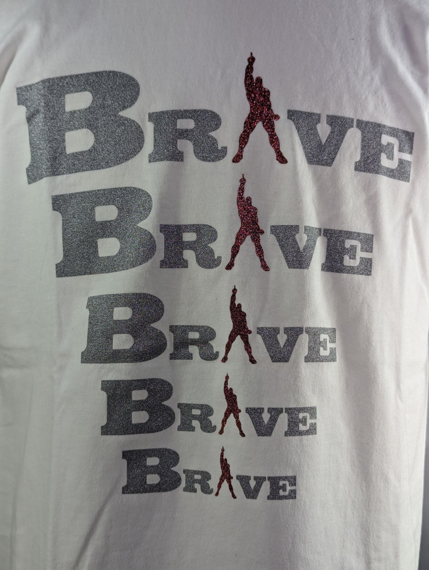 [5 fighters hand signed autograph "BRAVE" T-shirt (white)
