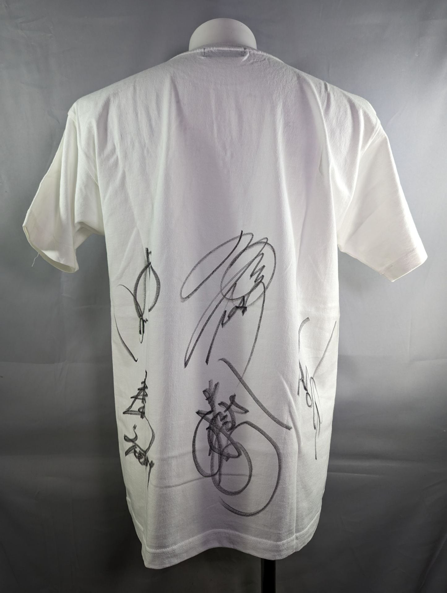 [5 fighters hand signed autograph "BRAVE" T-shirt (white)