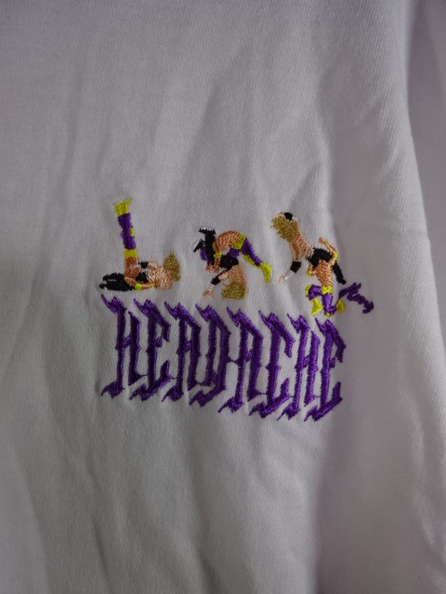 【hand signed autograph】 HAYATA×HAOMING Collaboration Embroidery T-shirt (White)