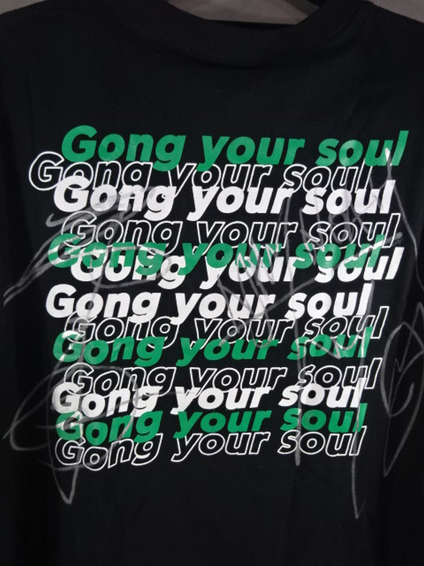 [Multiple fighters hand signed autograph NOAH "GONG YOUR SOUL" Long Sleeve T-Shirt