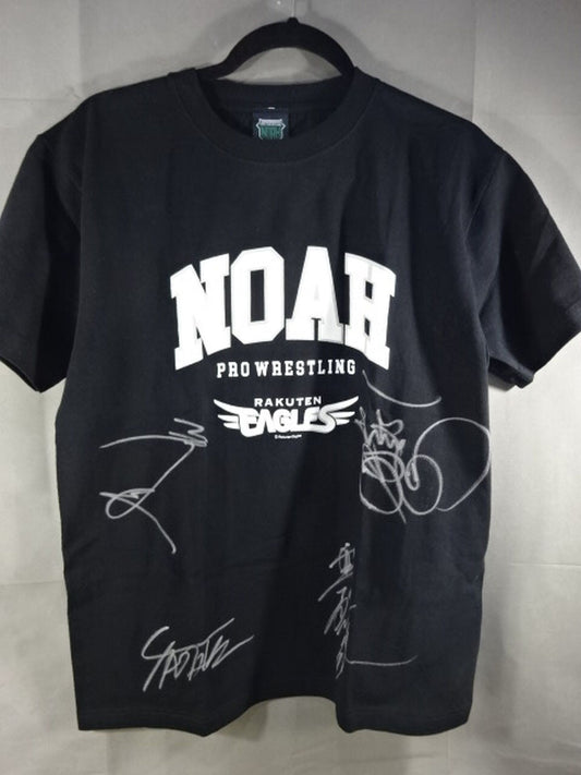 [4 fighters hand signed autograph NOAH×Rakuten Golden Eagles collaboration T-shirt