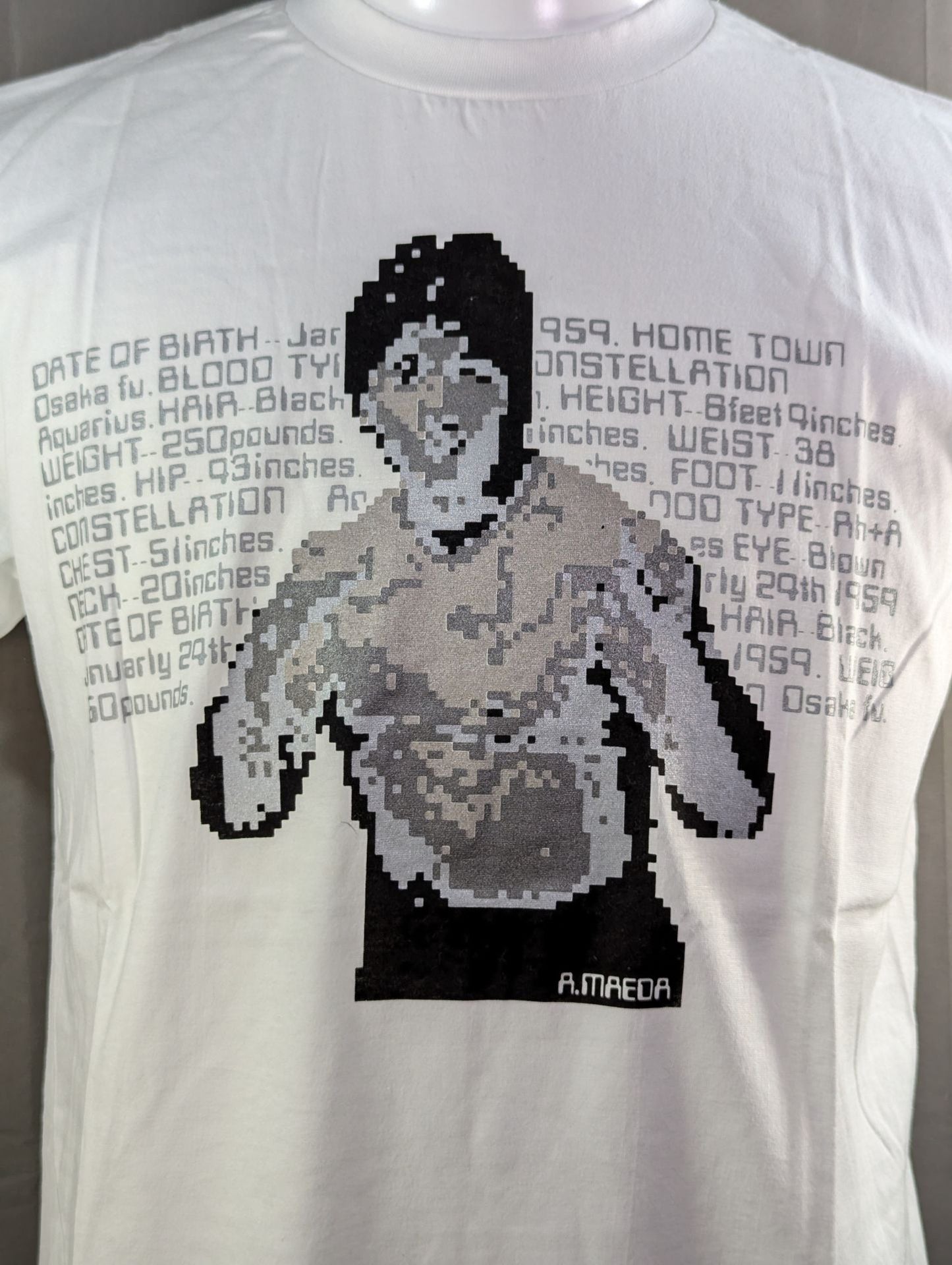 Akira Maeda  "A.MAEDA PROFILE" T-shirt (white)