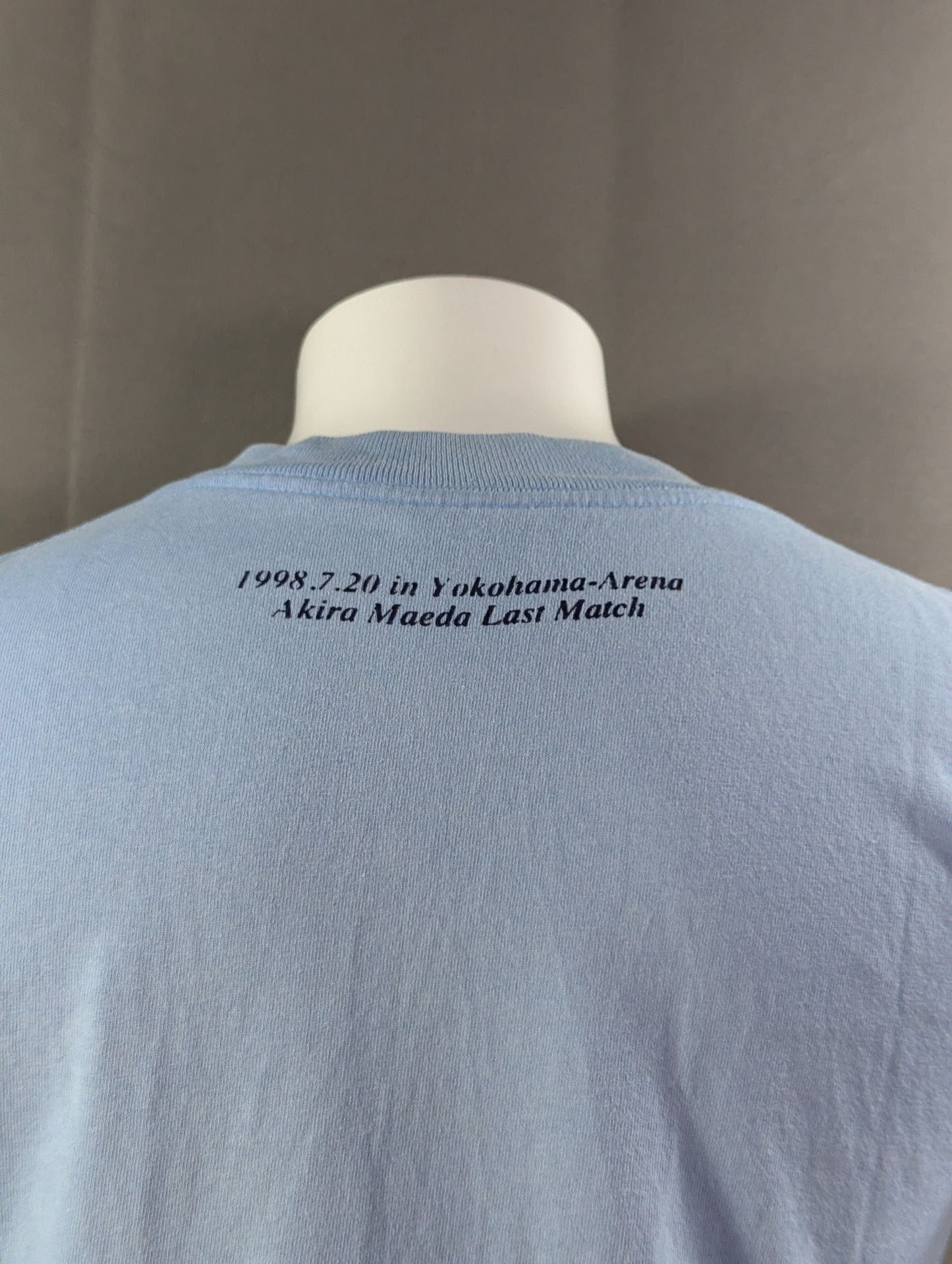 前田日明 Captured 1998.7.20 LASTMATCH Tシャツ(ライトブルー)