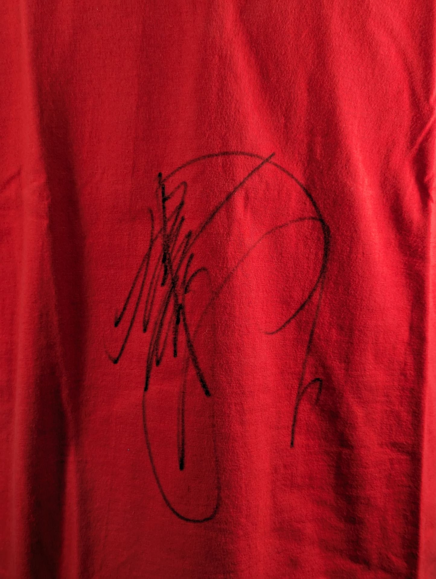 【hand signed autograph】  Minoru Suzuki "mwArrow" T-shirt (2) (Red)