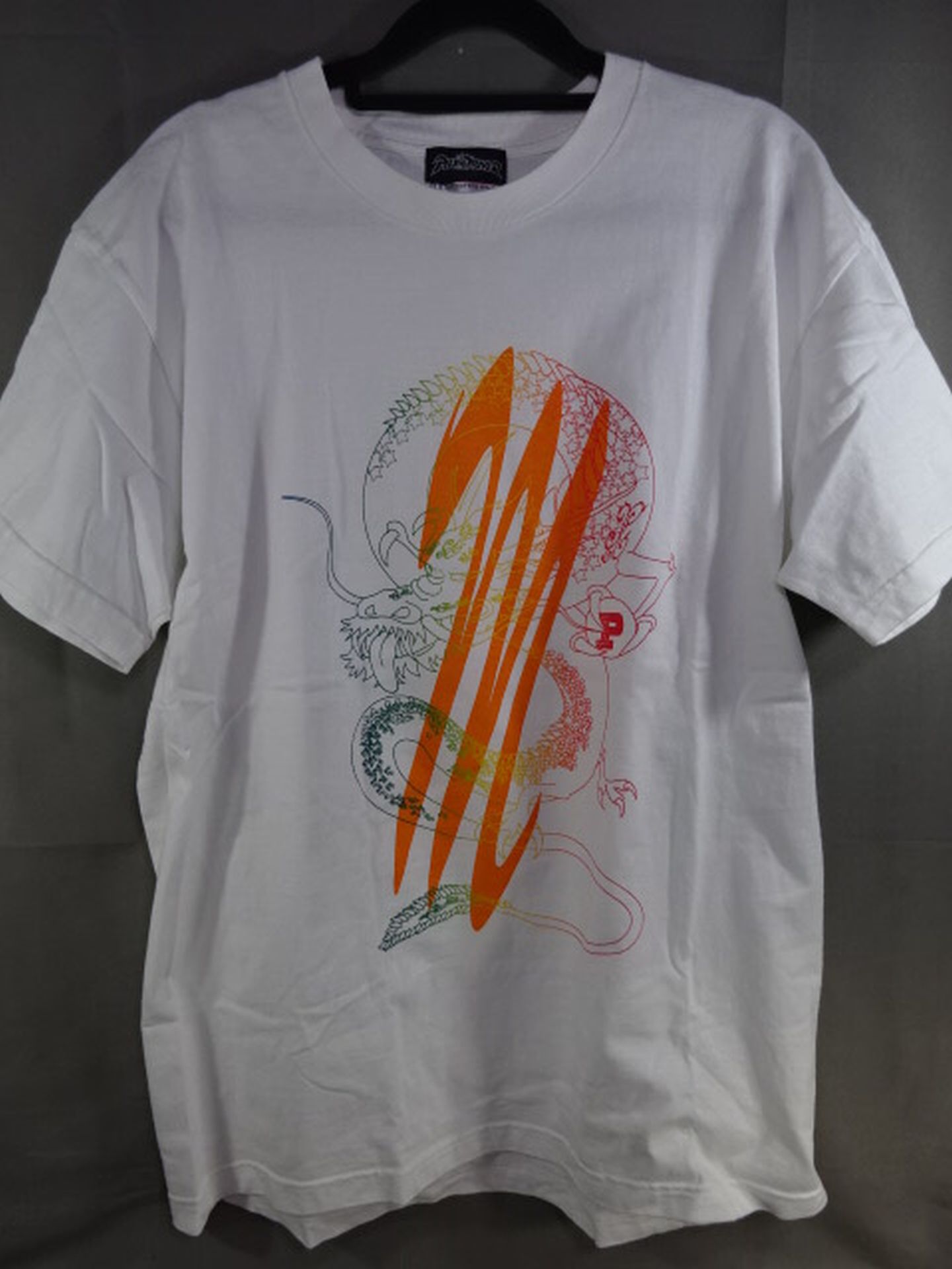 Minoru Suzuki "2015 Dragooooon!!" T-shirt (white×orange)