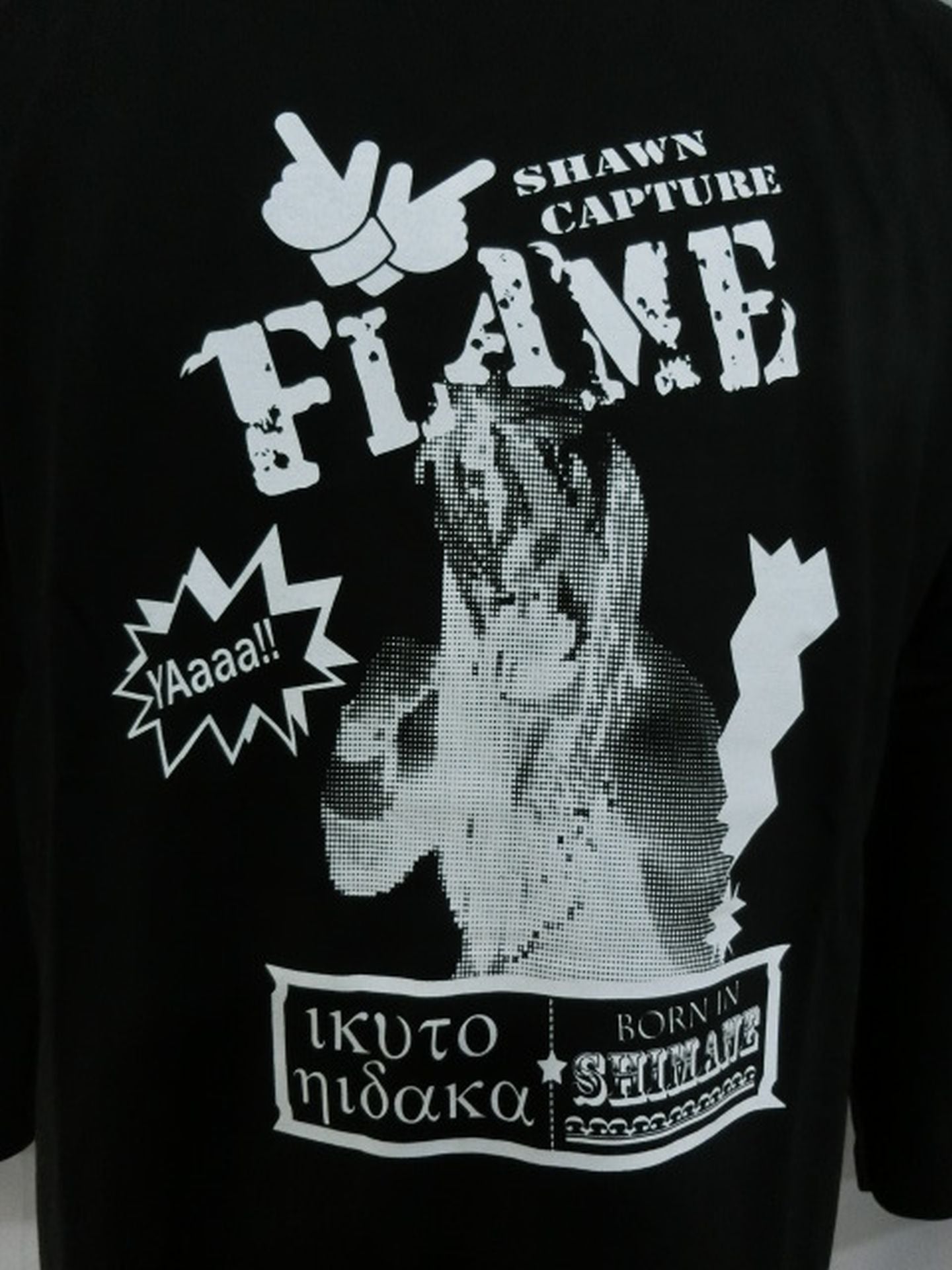 Ikuto Hidaka  "SHAWN CAPTURE FLAME" Seven-Minute Sleeve T-shirt