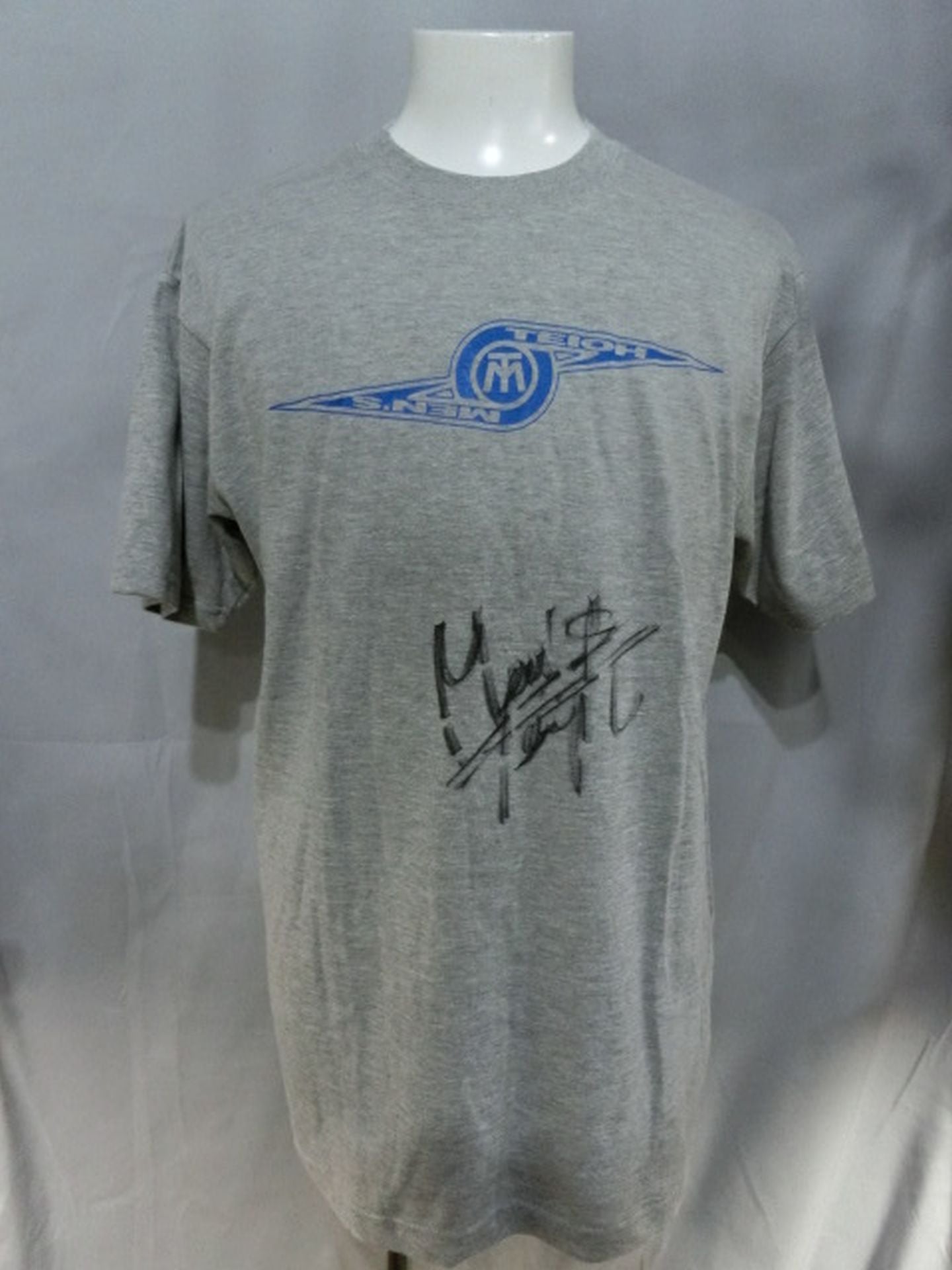 【hand signed autograph】 MEN'S Teio T-shirt(1)(Gray)
