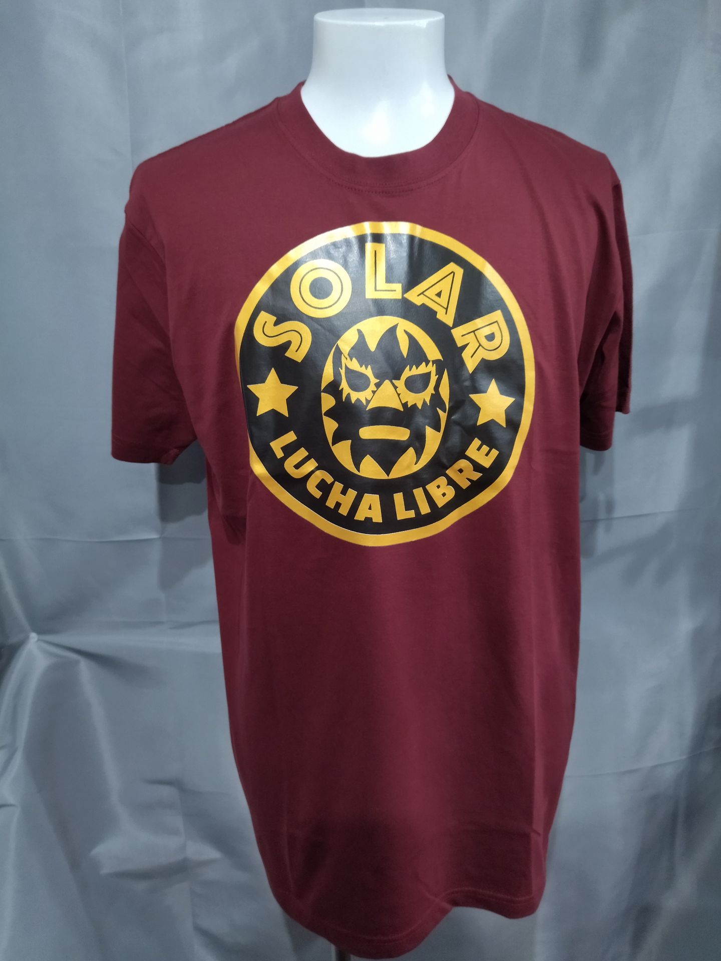 太陽仮面エル・ソラール Tシャツ(エンジ)