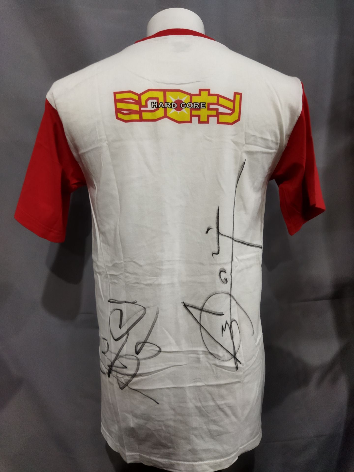 [Kintaro Kanemura &GEDO  hand signed autograph HARD CORE Mikrokin T-shirt