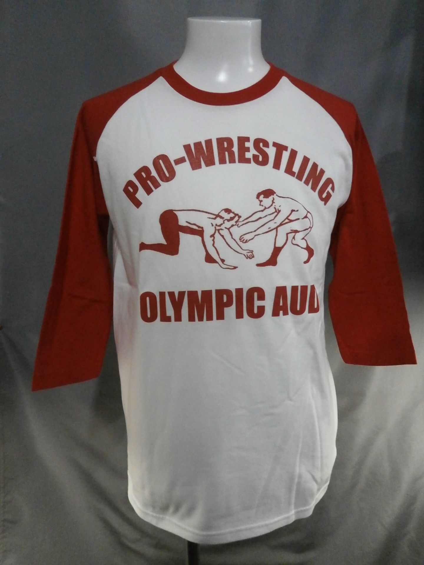 CAPITAL プロレスリング ラグラン 七分袖Tシャツ(ホワイト×レッド)