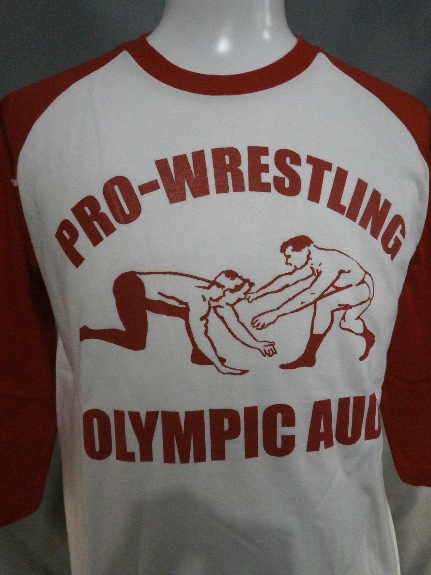 CAPITAL プロレスリング ラグラン 七分袖Tシャツ(ホワイト×レッド)