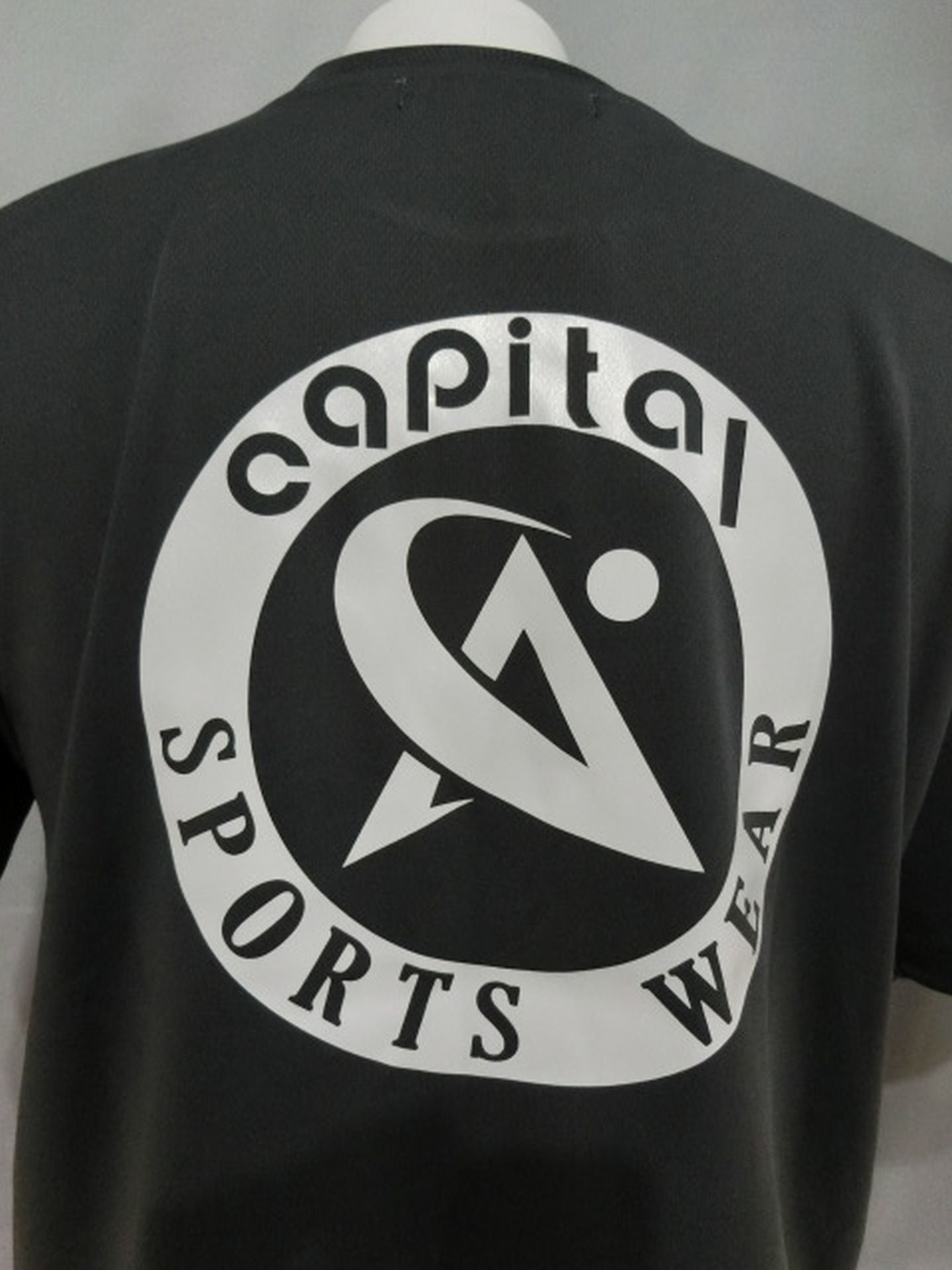 CAPITAL ACE Big Logo Dry T-Shirt(Grey×White)