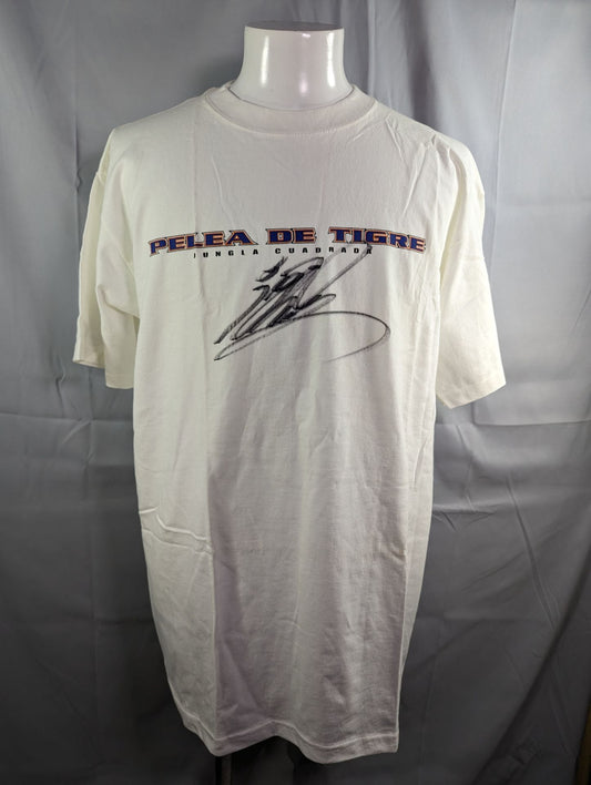 【hand signed autograph】 4th  Tiger Mask"PELEA DE TIGRE" T-shirt (white)