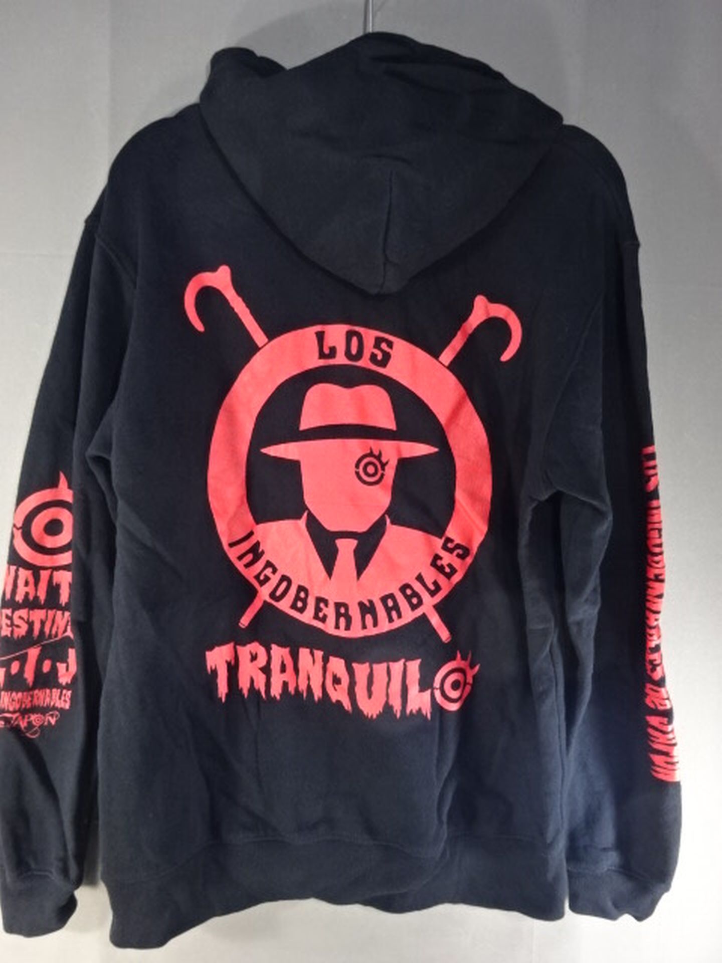 Tetsuya Naito Zip Up Hoodie (Black×Red)