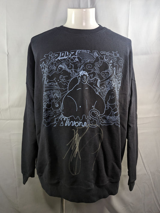 【直筆サイン入り】鈴木みのる イラスト トレーナー①(ネイビー)