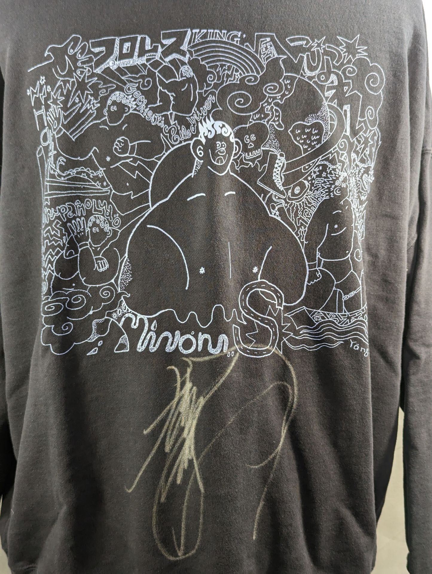 【直筆サイン入り】鈴木みのる イラスト トレーナー①(ネイビー)