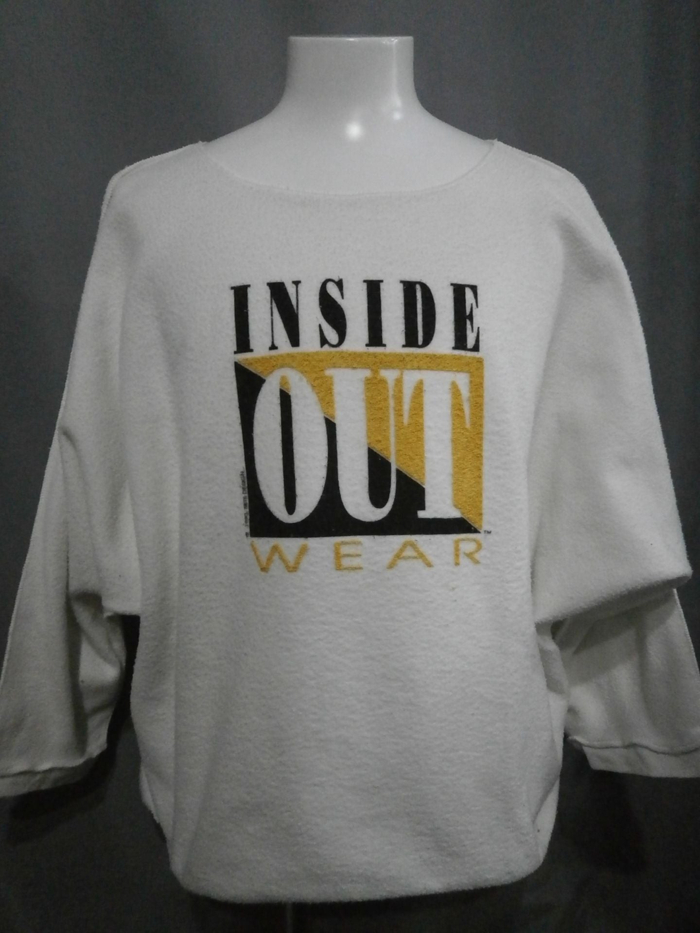 ★プロレスラー御用達!!★ INSIDE OUT WEAR ロングスリーブラグトップ(ホワイト)④