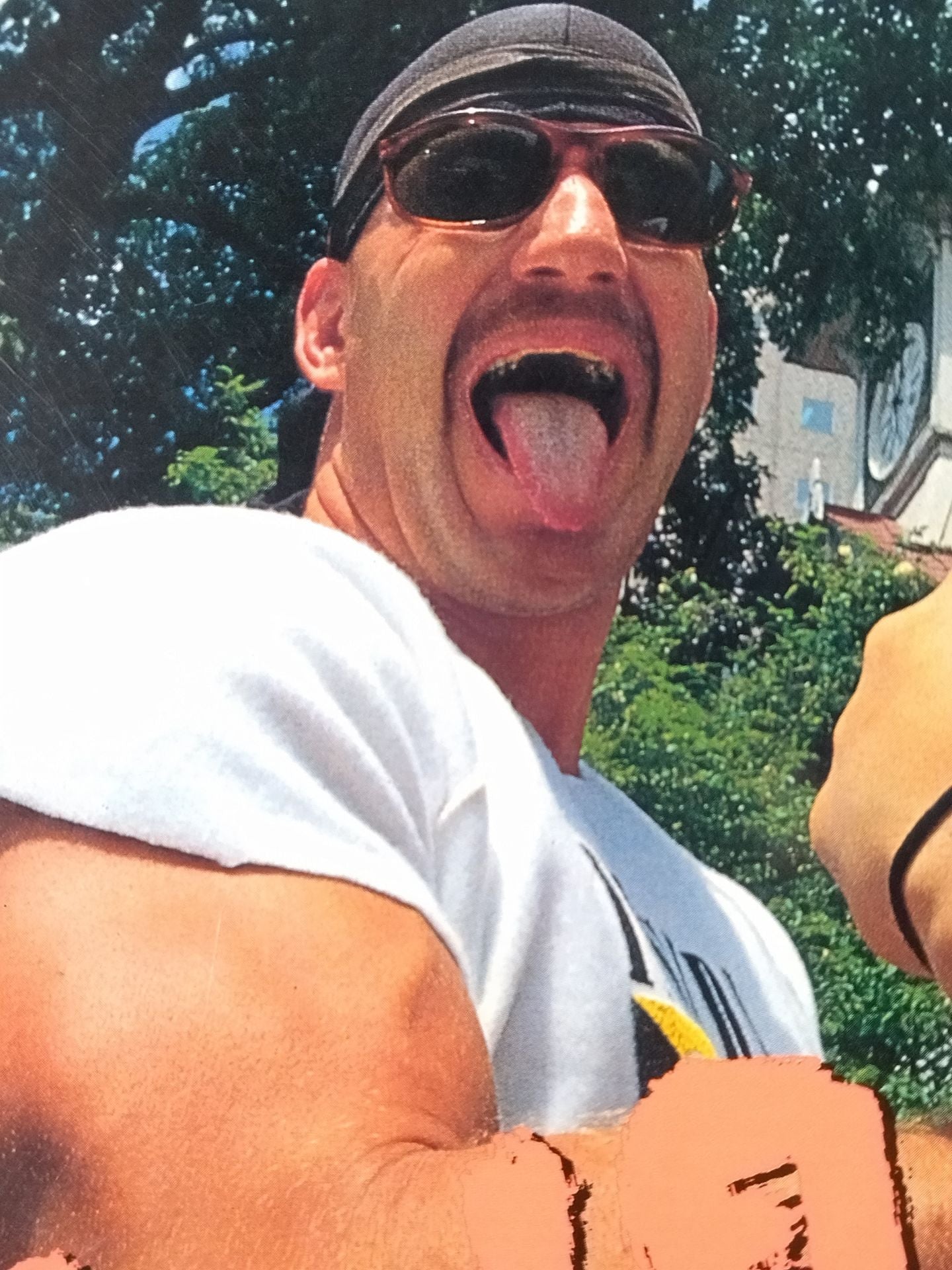 ★プロレスラー御用達!!★ INSIDE OUT WEAR ロングスリーブラグトップ(ホワイト)④