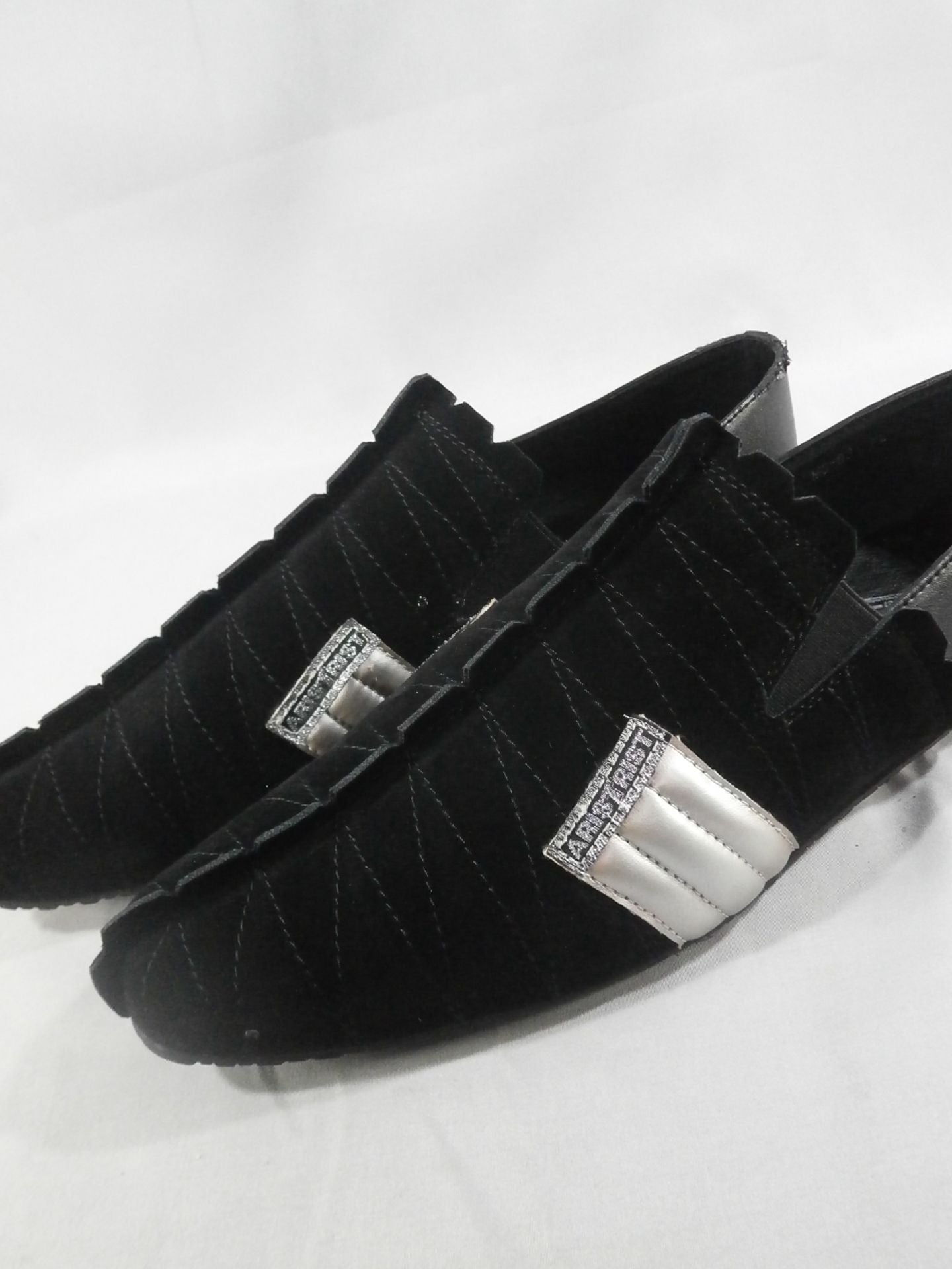 ARISTRIST AT ローファーシューズ①(ブラック×シルバー)