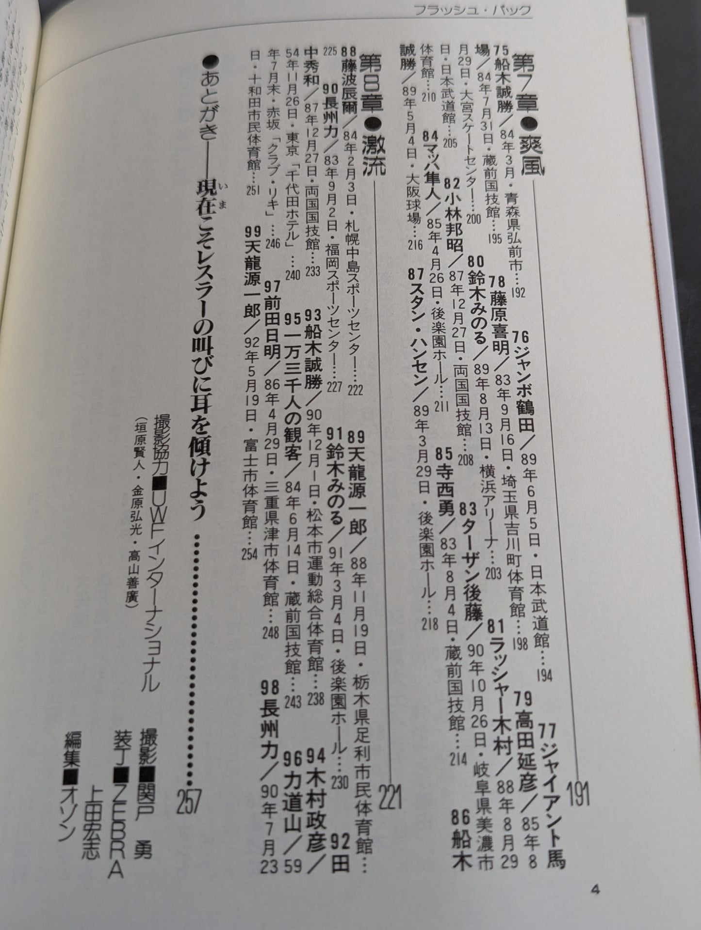 【新装版】プロレスラー激白コメント99 フラッシュバック